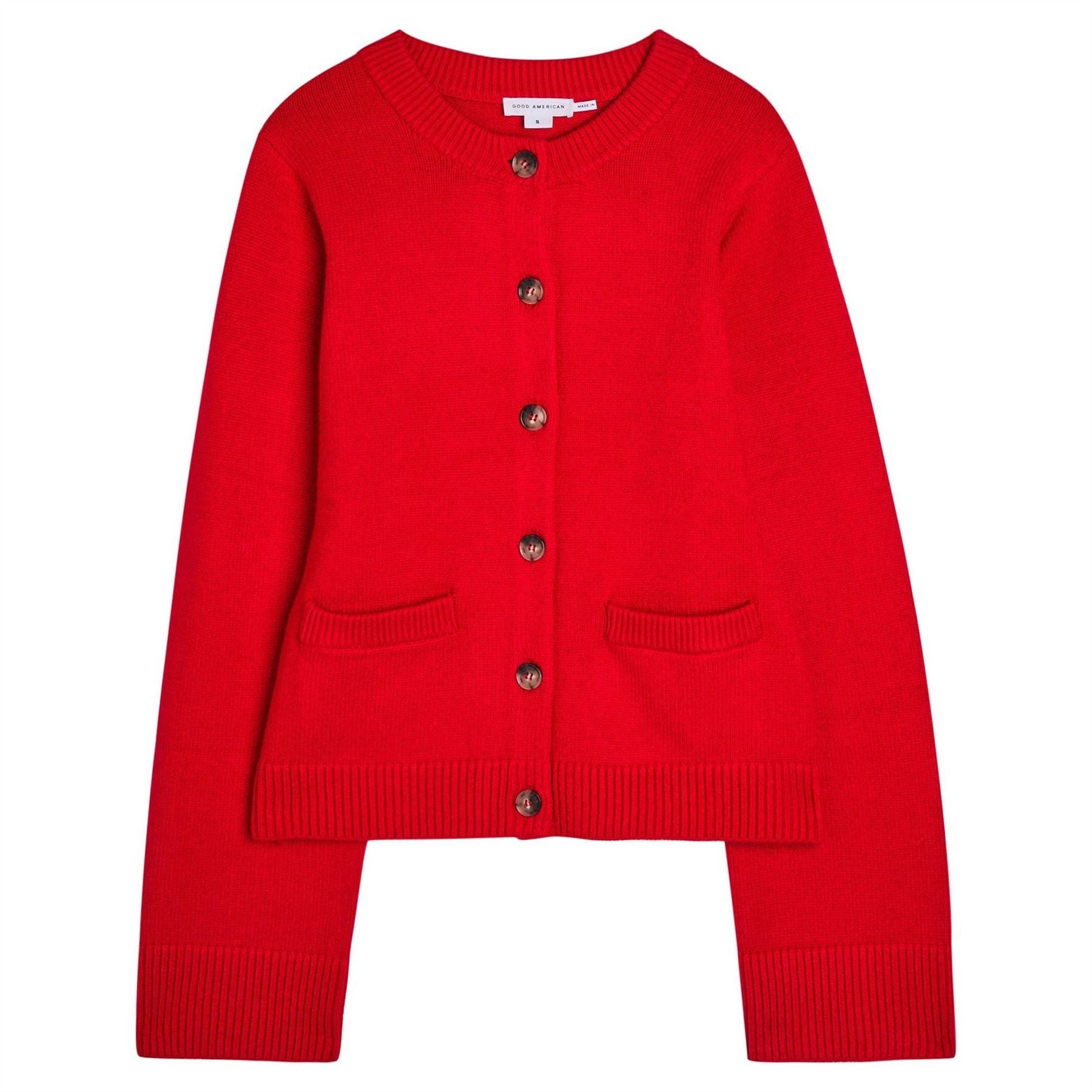 Good American Button Front Knit Cardigan