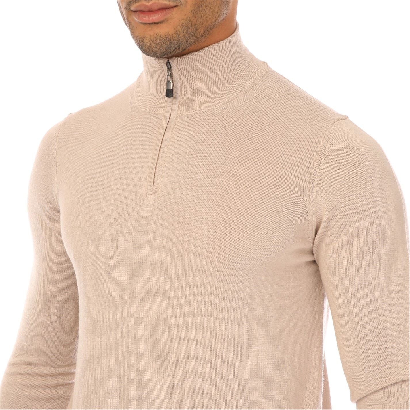 Lyle and Scott Zip Neck Merino Regular Fit Sweater