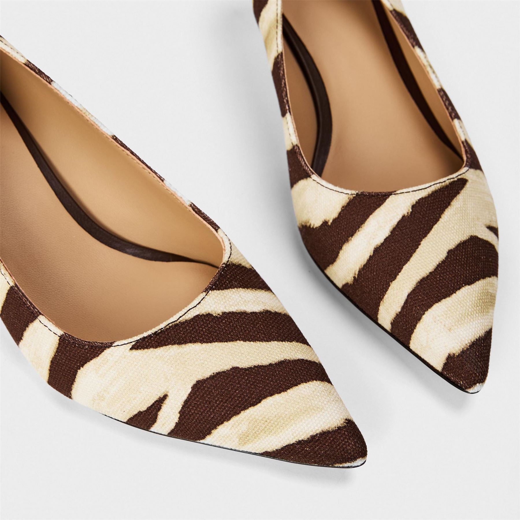 Lauren by Ralph Lauren Adrienne Zebra Patterned Stiletto Heel Pumps