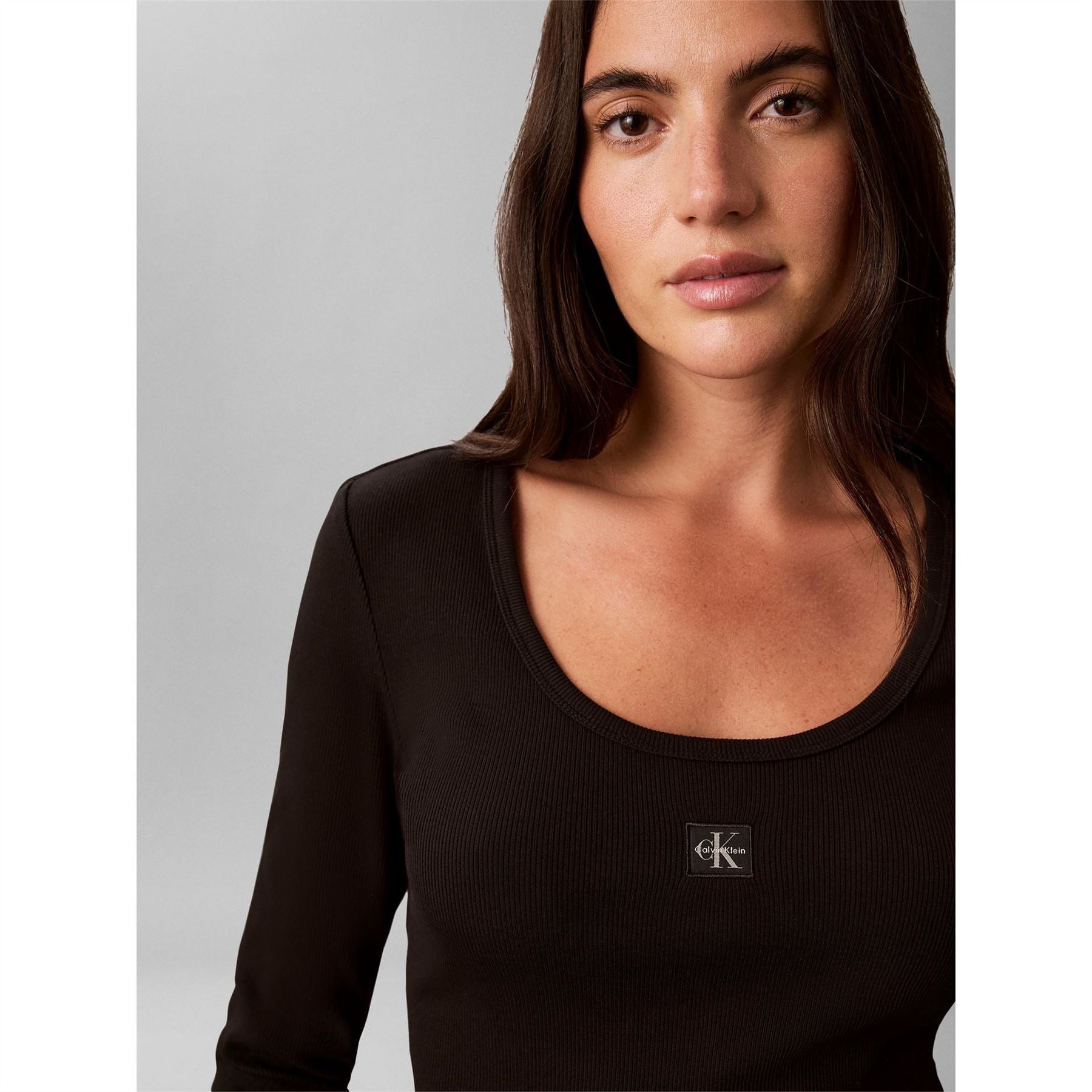 Calvin Klein Jeans Wvn Ls Rib Ld64