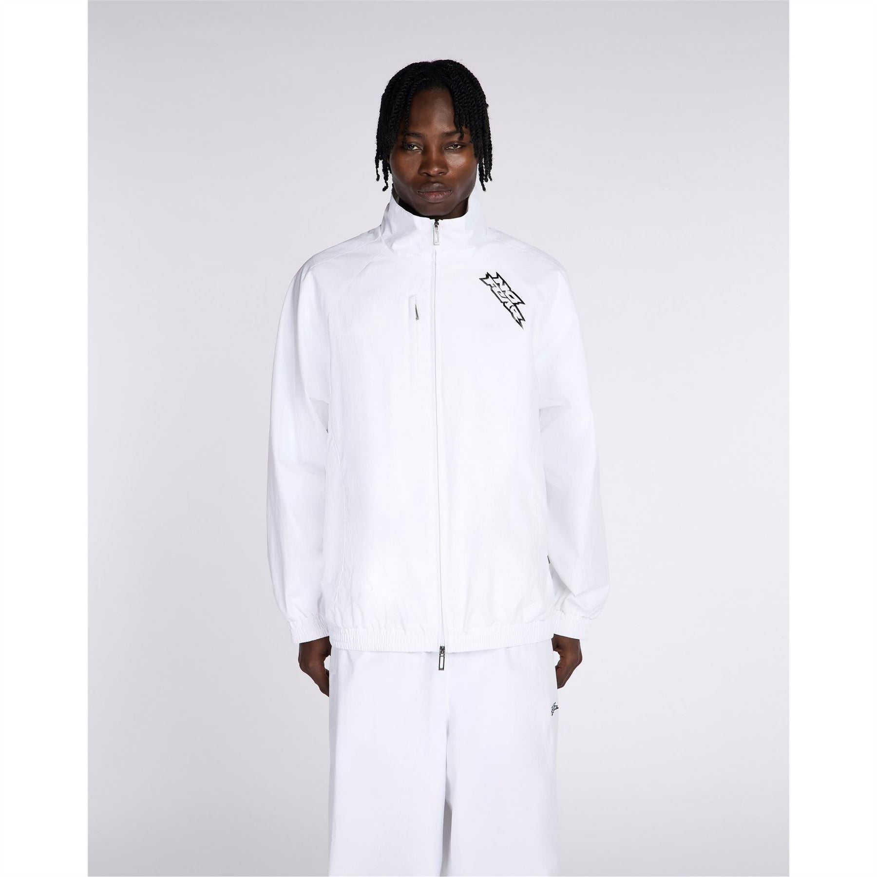 No Fear Athletic Funnel Neck High Collar Long Sleeve Track Top
