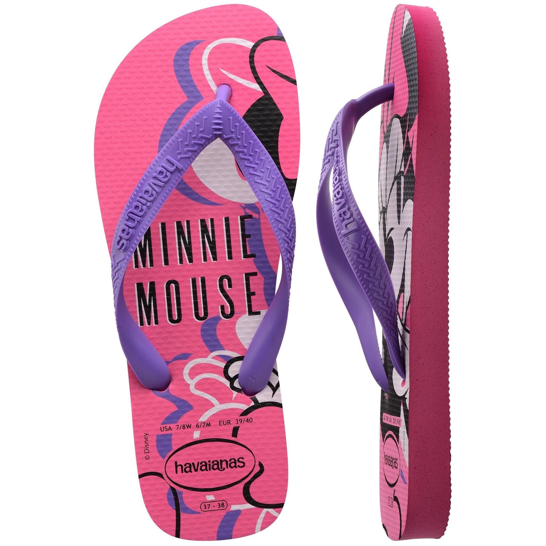Havaianas Mens Hav. Top Disney Ruby Red Black 45 4 Flip Flops