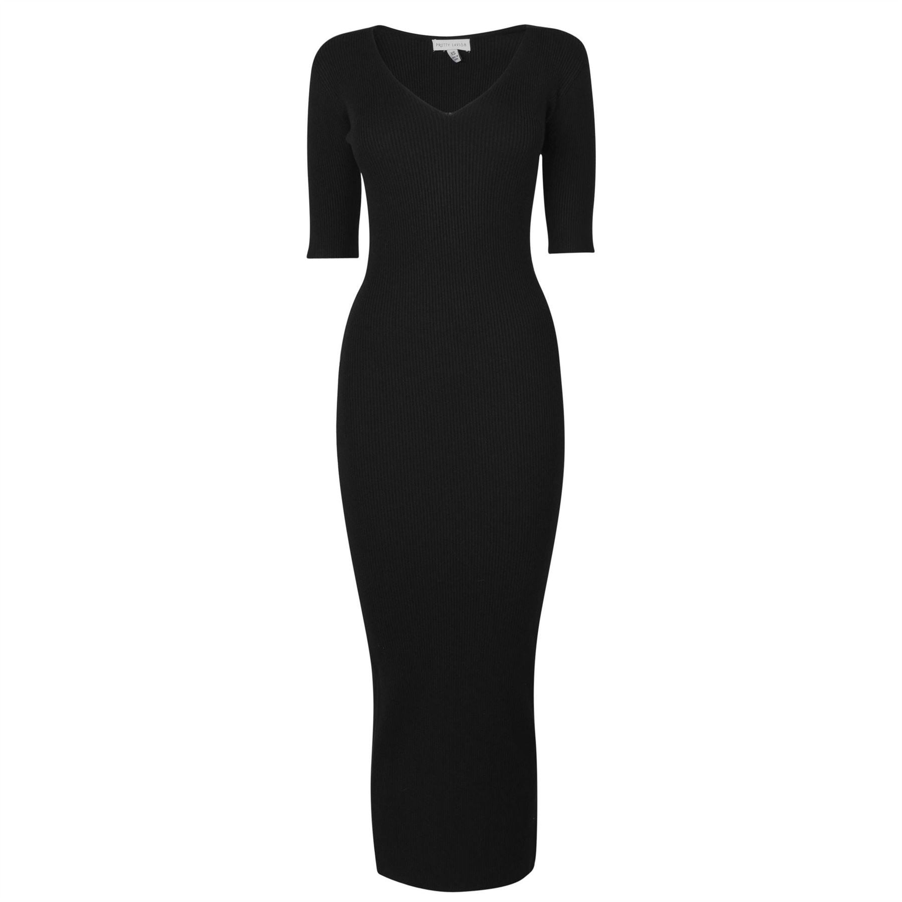Pretty Lavish Ribbed Midaxi Dress