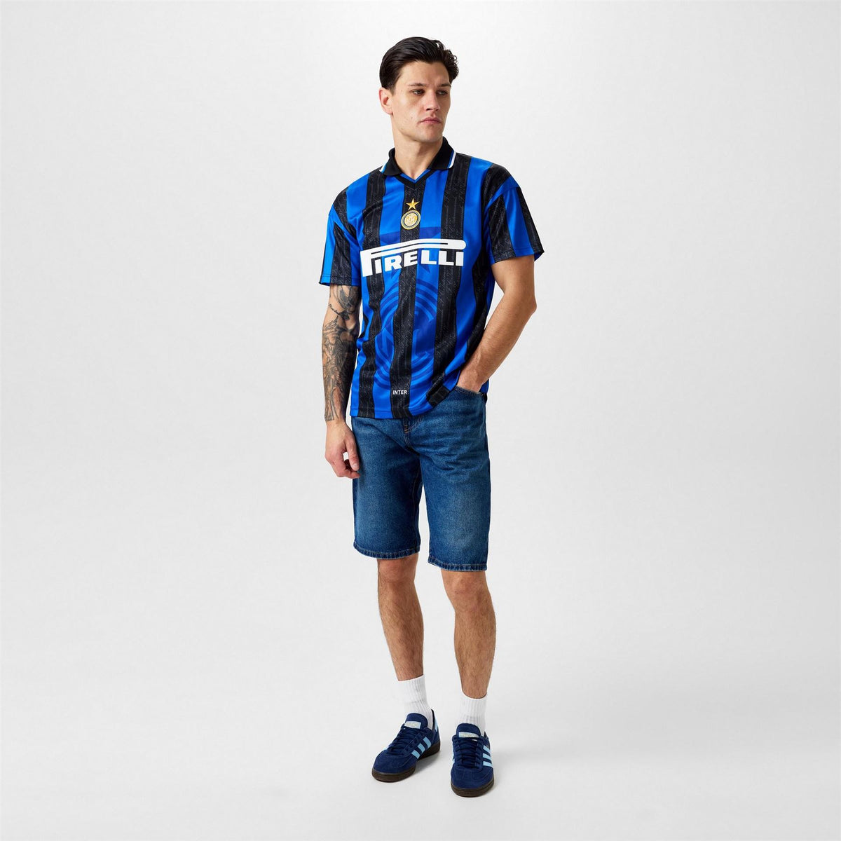Score Draw Inter Milan 98 Home RetrOvershirtt Adults
