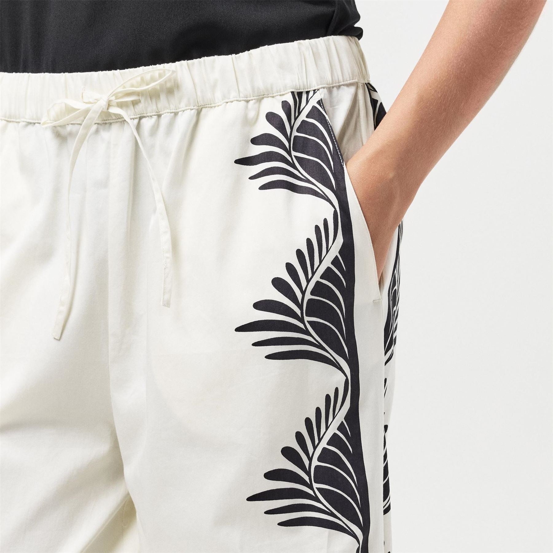 French Connection Floral Patterned Wide Leg Trousers