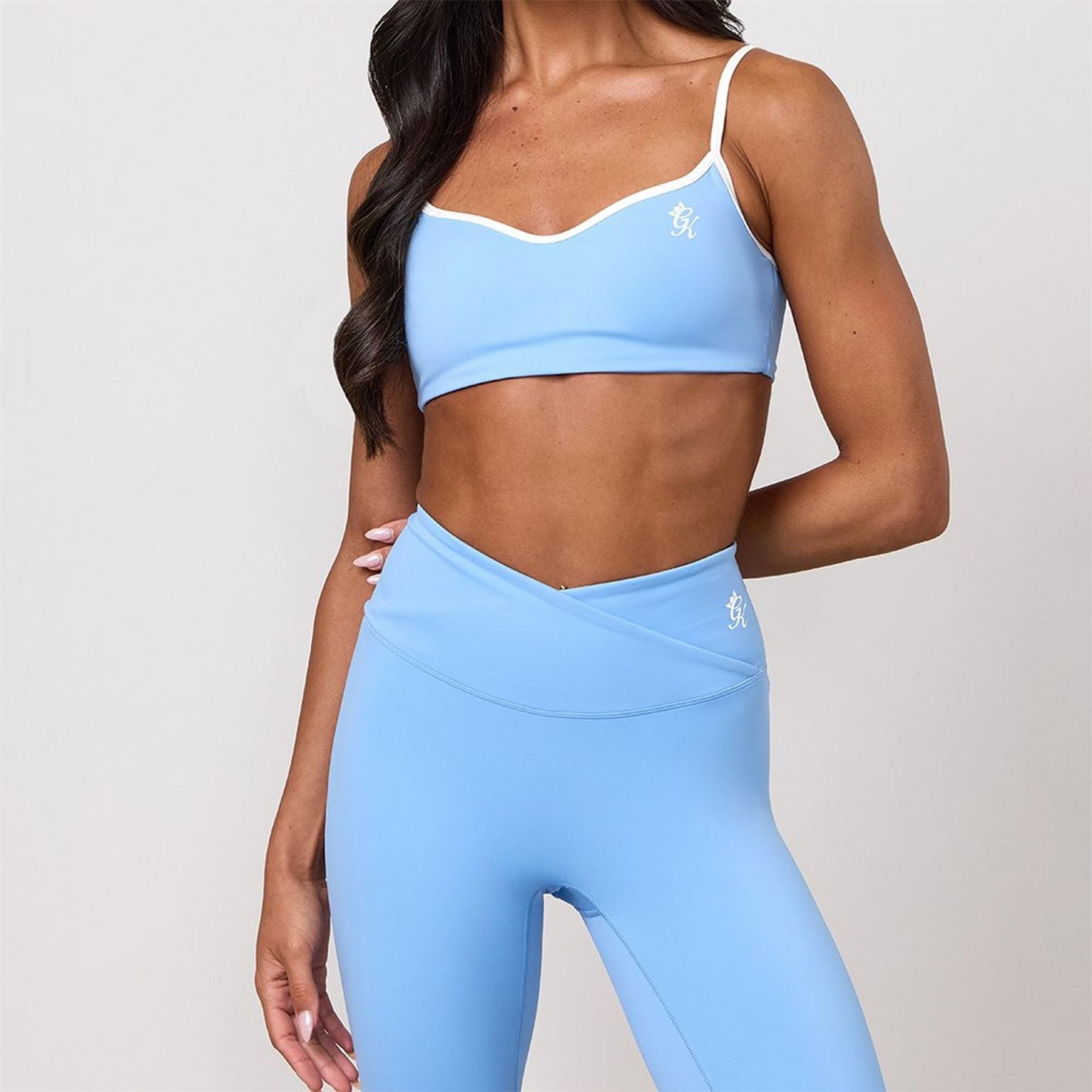 Gym King King 365 Contrast Bra   Blue Cotton