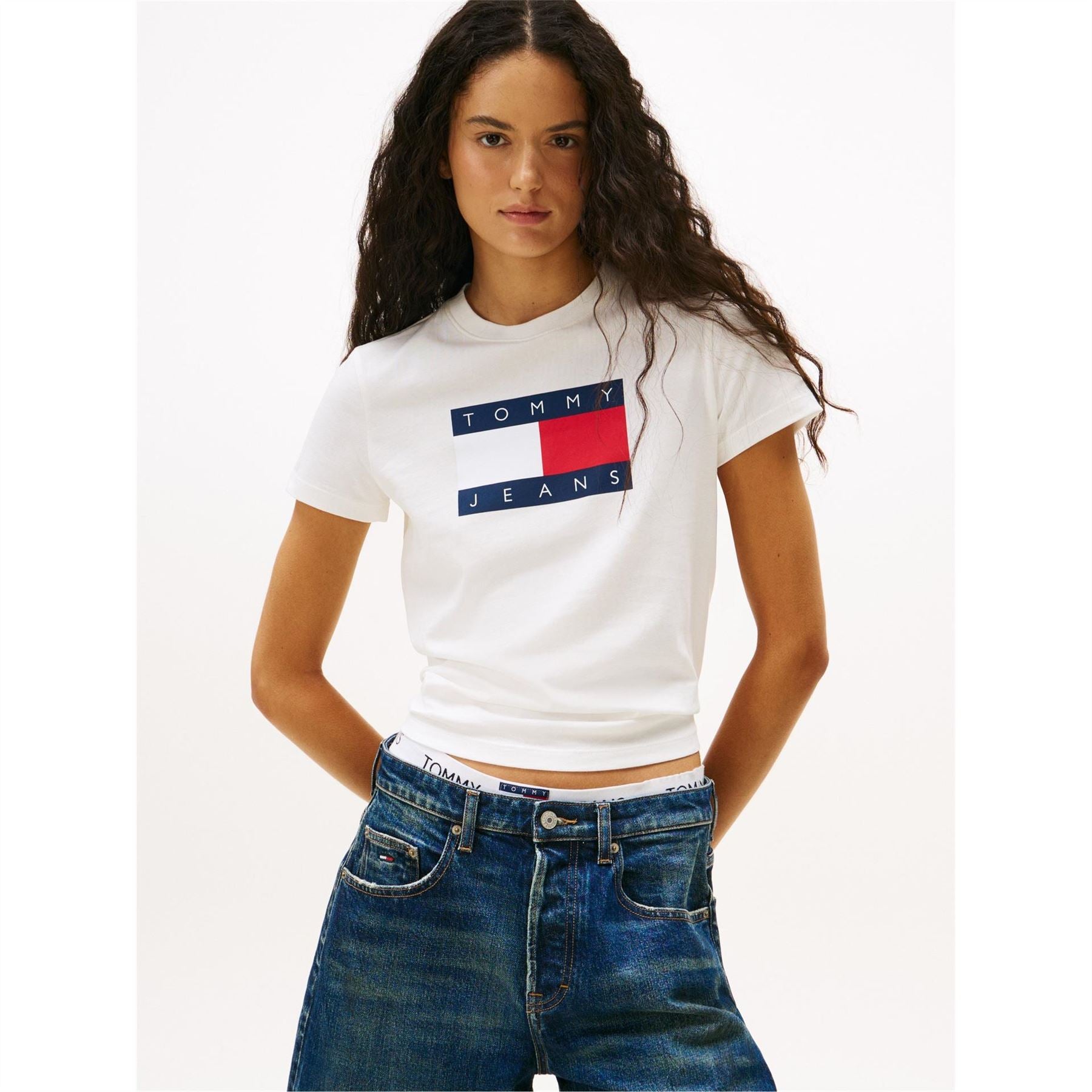Tommy Jeans Badge Rib Crew Neck Regular Fit T-Shirt