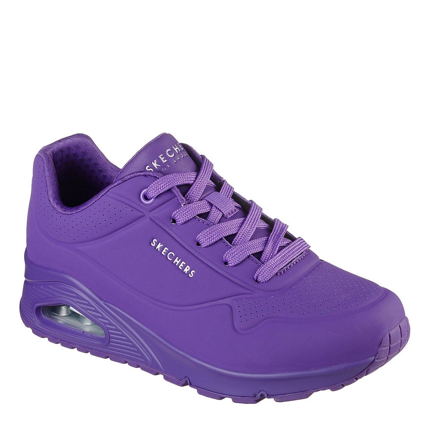 Skechers Durabuck Lace Up Classic Low Top Trainers