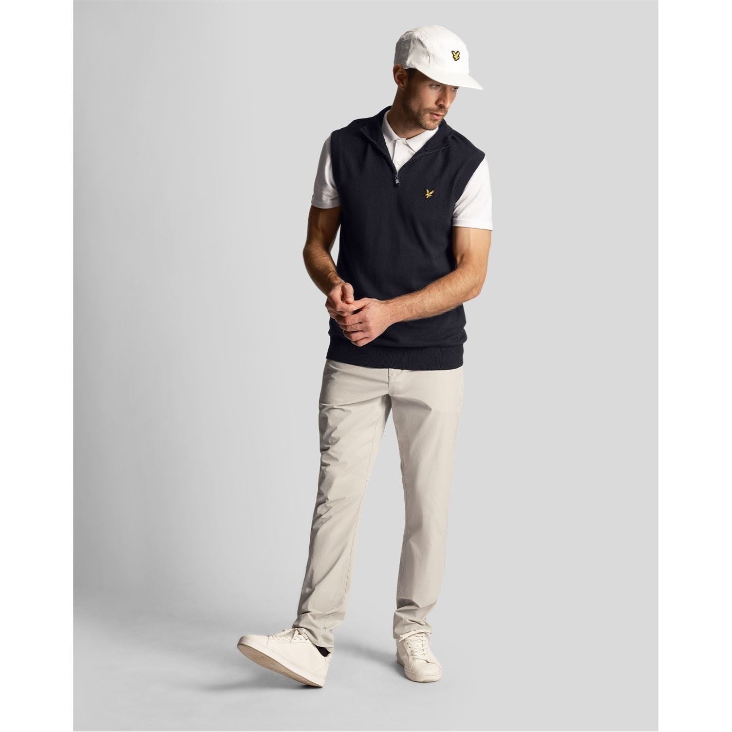 Lyle and Scott Knitted Mock Neck Regular Fit Vest