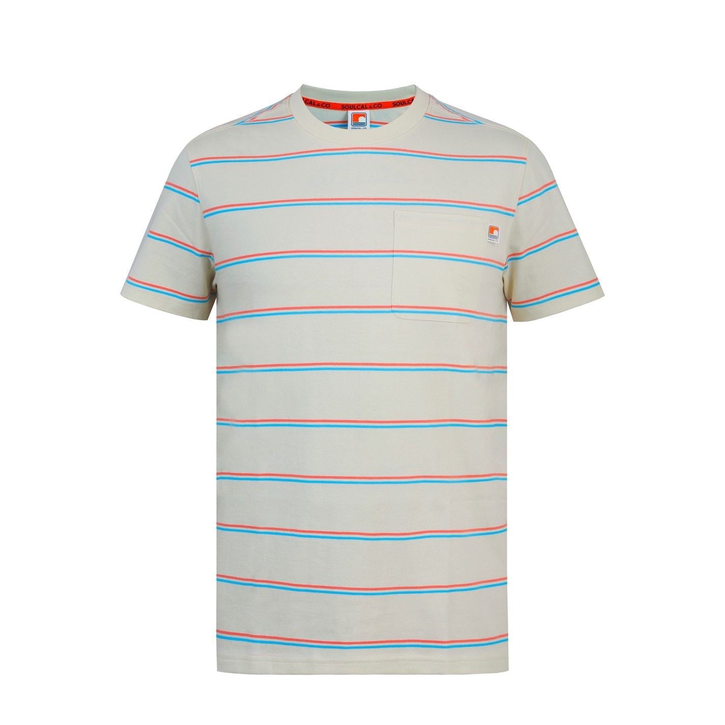 SoulCal Regular Fit Stripe Crew Neck T-Shirt