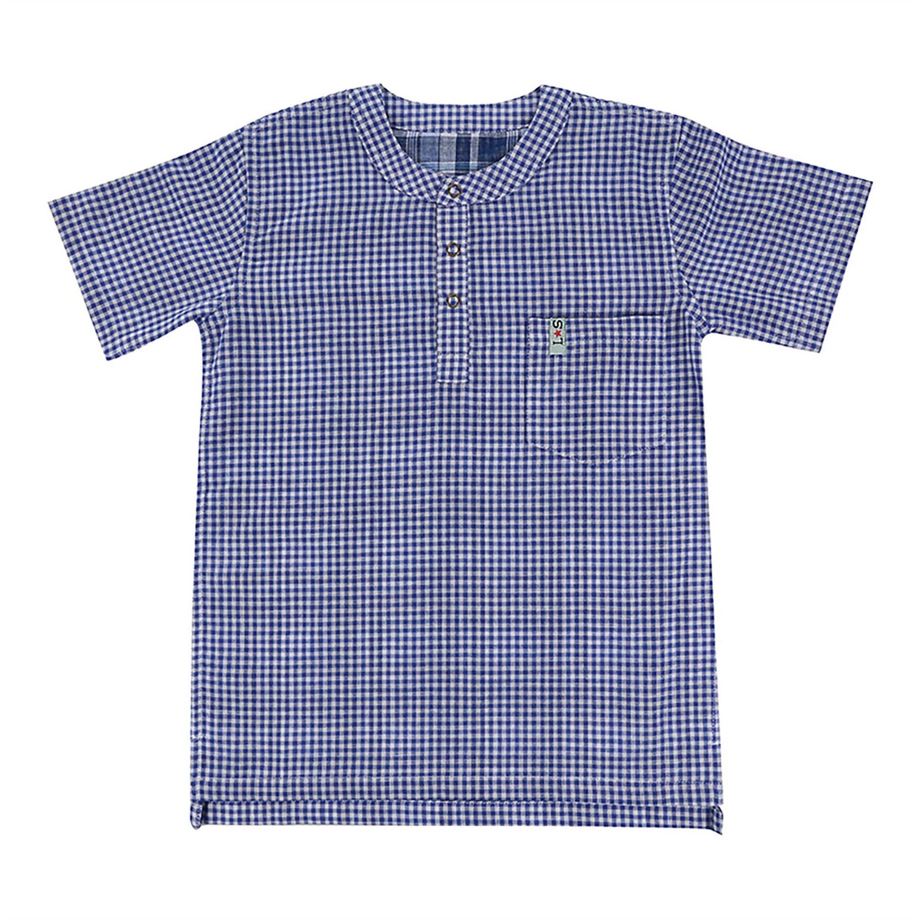 Lilly and Sid Reversible Cheque Short Sleeve Shirt
