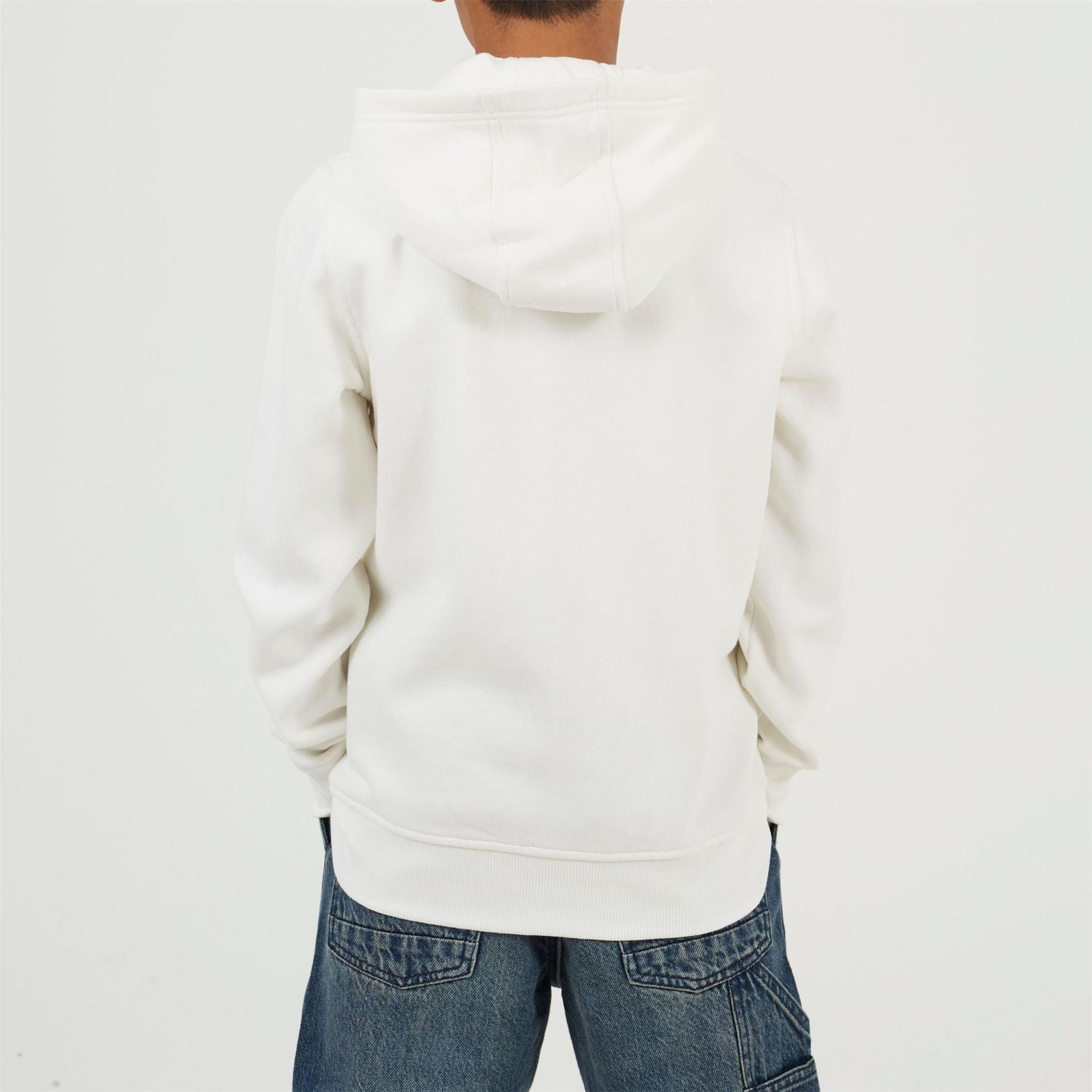 Brave Soul Solid Patterned Hooded Ribbed Cuff Sweat Jacket with Zipped Pocket