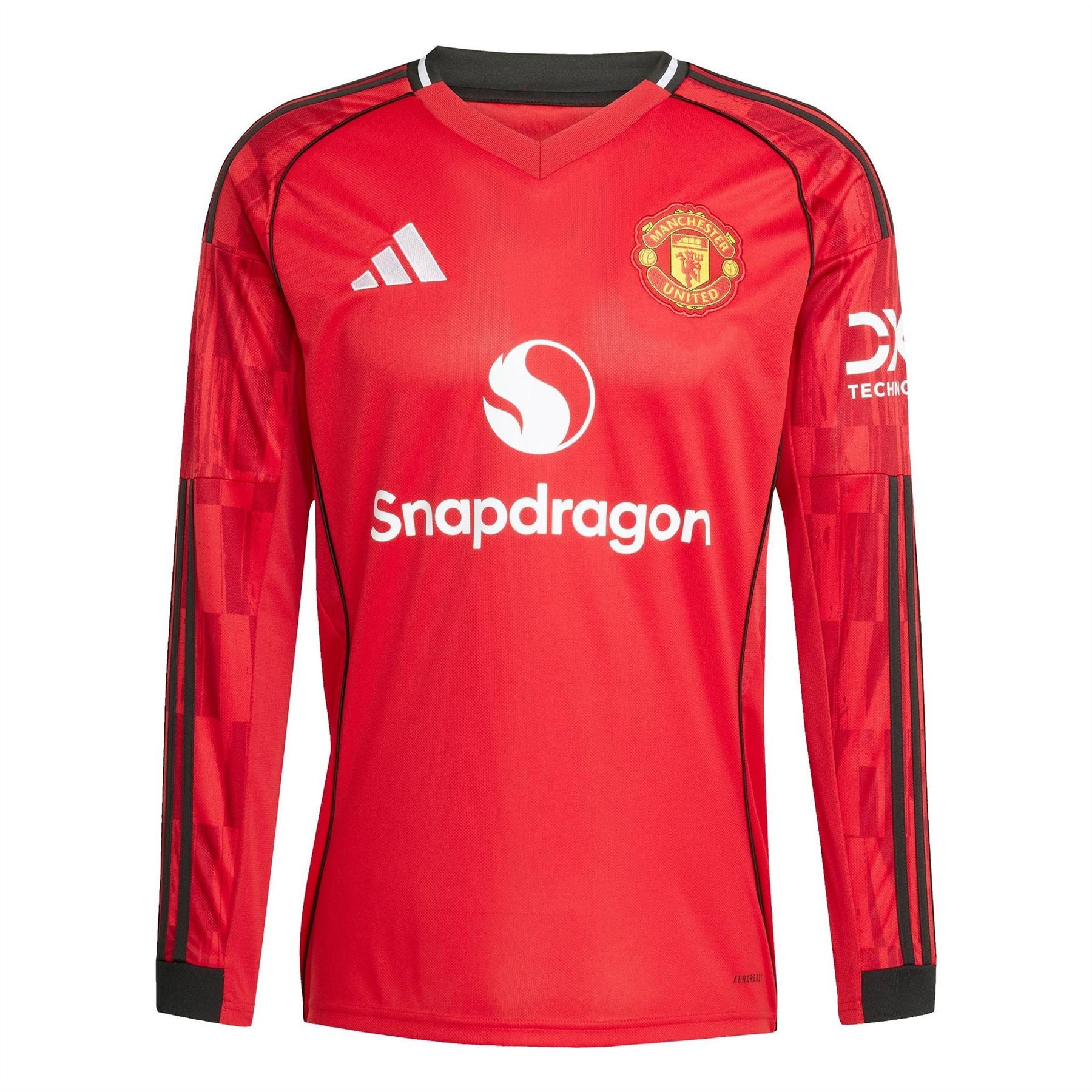 adidas Manchester United Long Sleeve Home Shirt 2025 2026 Adults