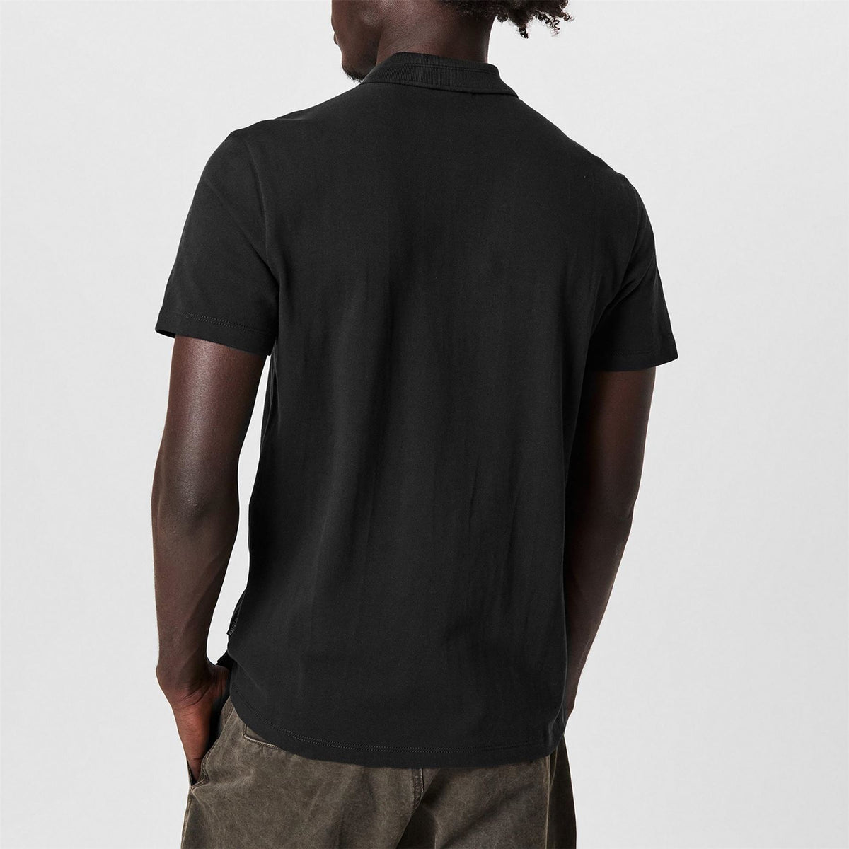 Napapijri Black Regular Fit Solid Polo Shirt
