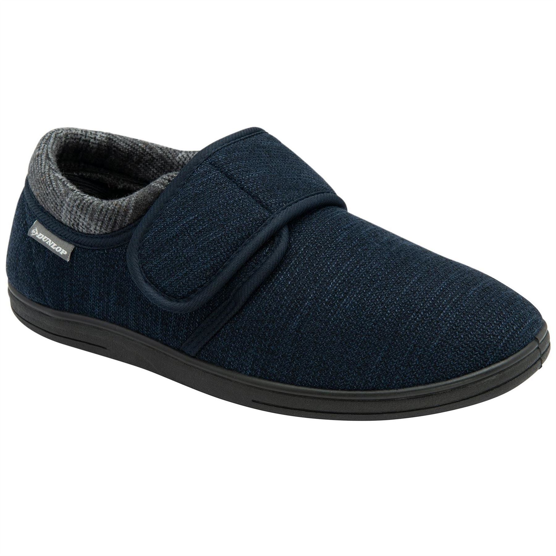 Dunlop Touch-Fastening Sn62 Textured Moccasin Slippers