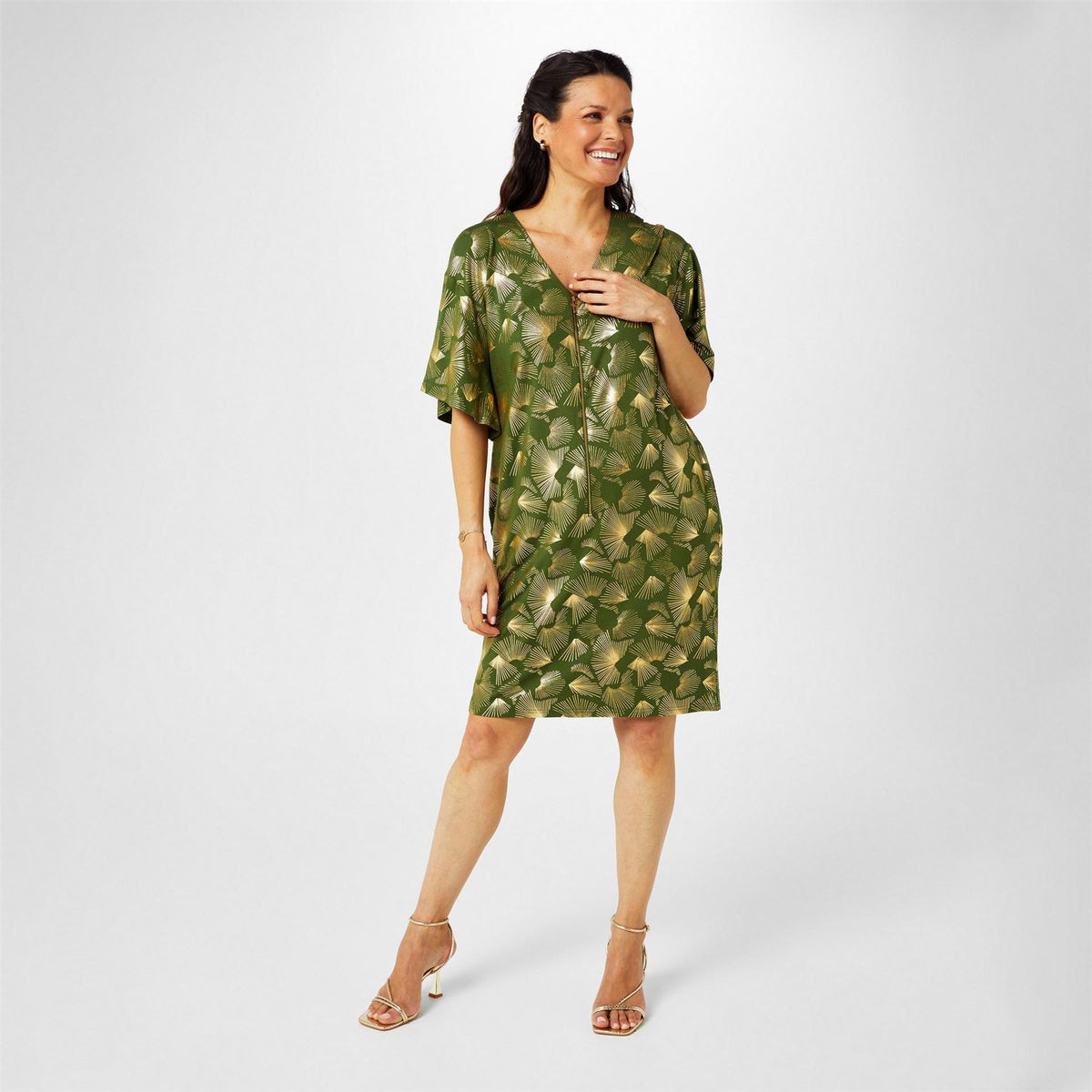 Biba Zip Front Jersey Dress