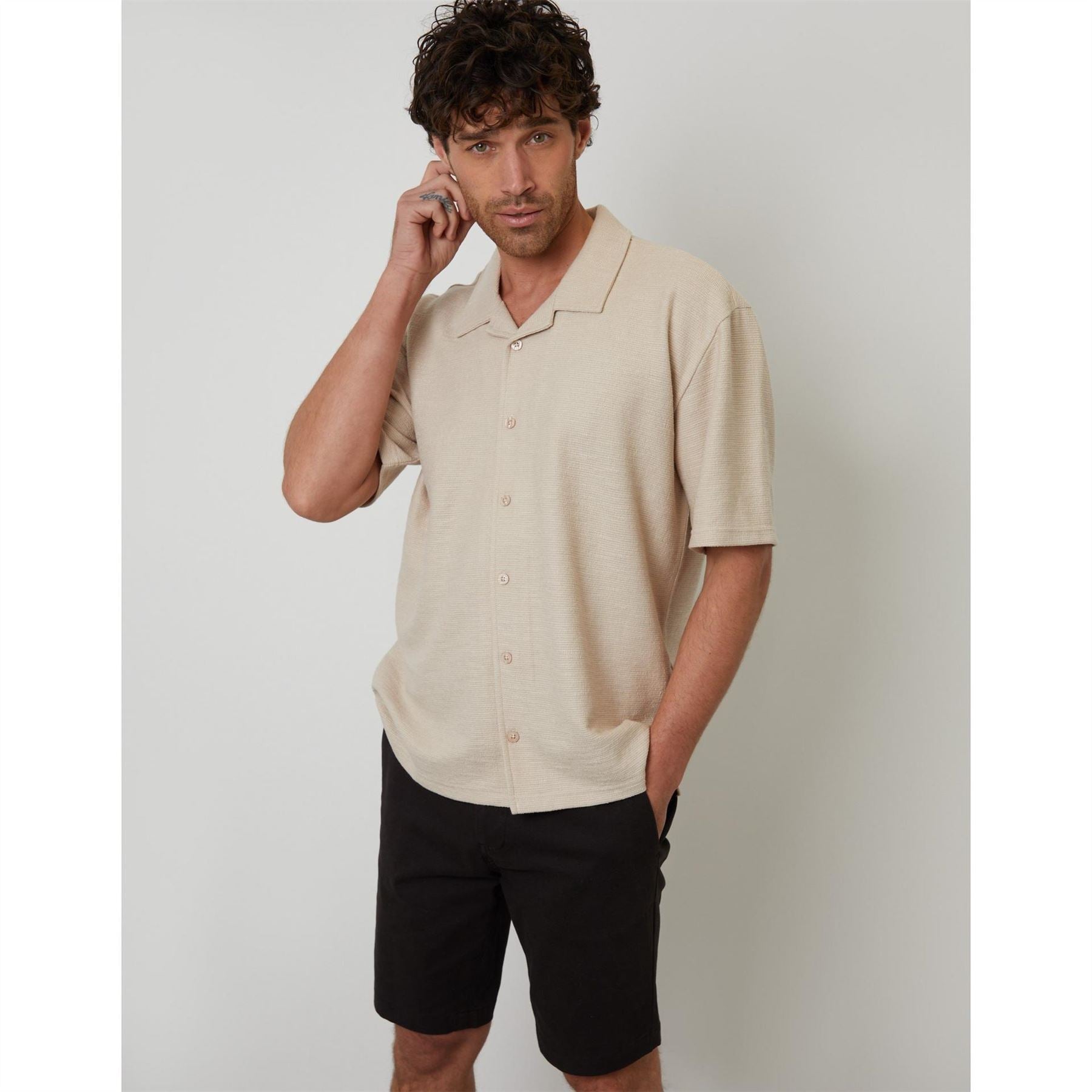 Threadbare Antti Relaxed Fit Short Sleeve Shirt