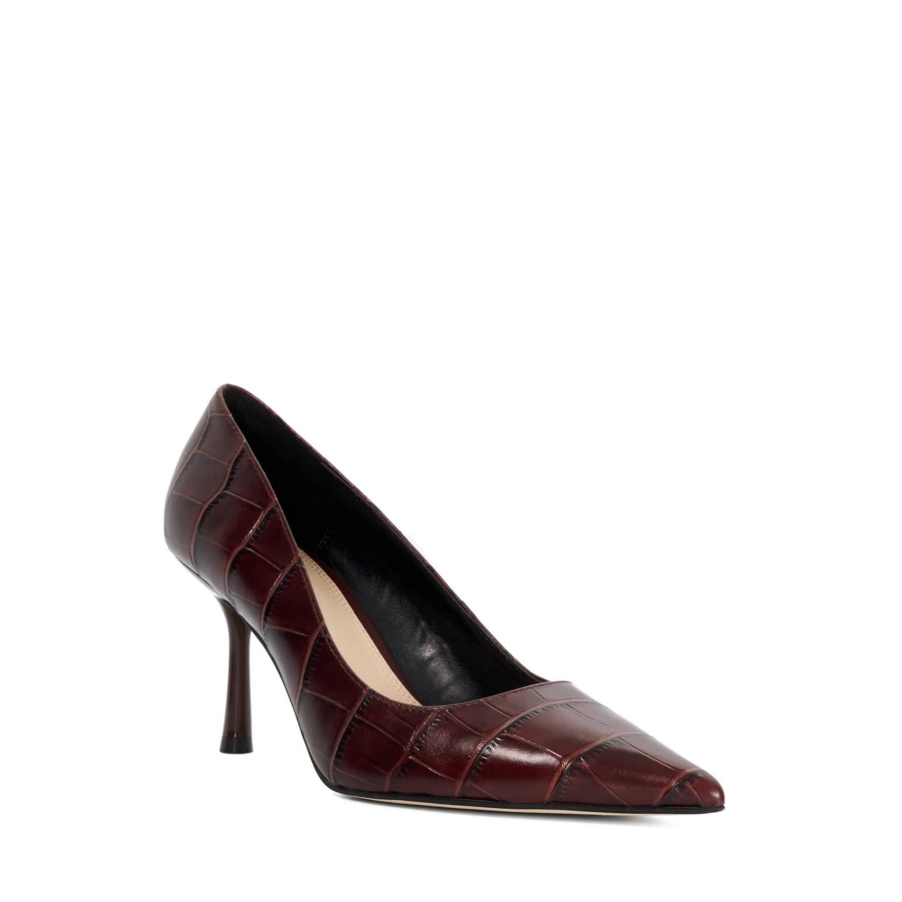 Dune London Blaires Court Shoes with Snake Texture