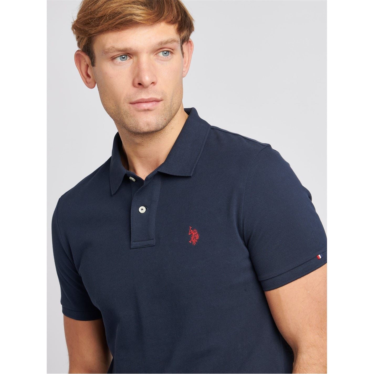 US Polo Assn Mens Pique Polo Top