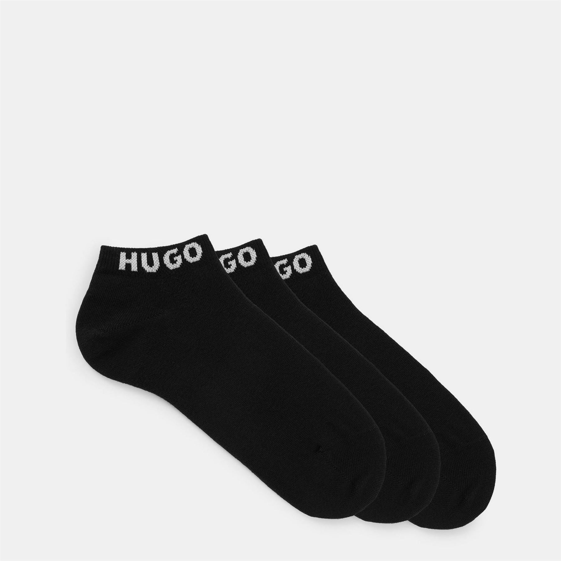 Hugo Pack Logo Cuff Ankle Socks