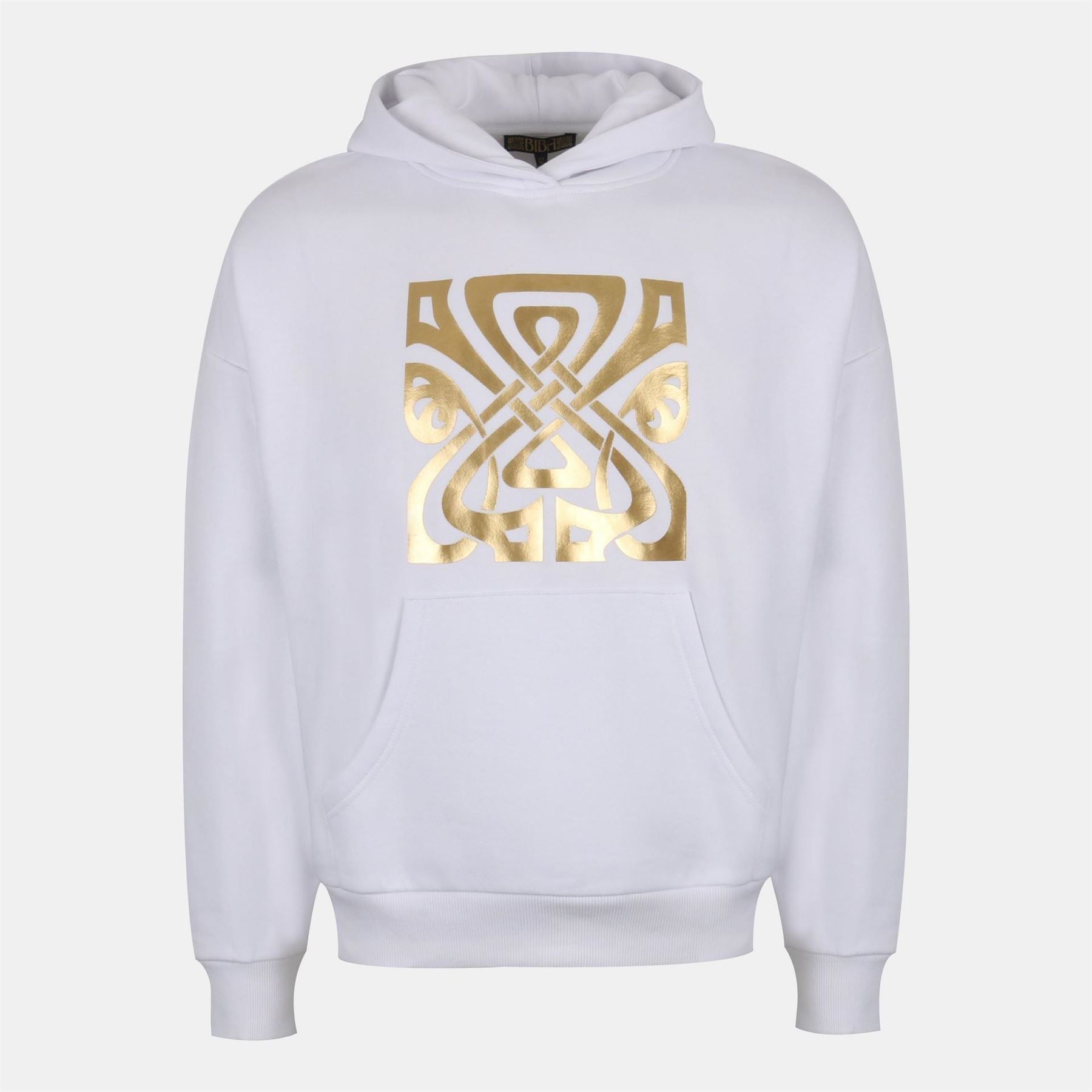 Biba Solid Patterned Hooded Ribbed Cuff Sweat Jacket