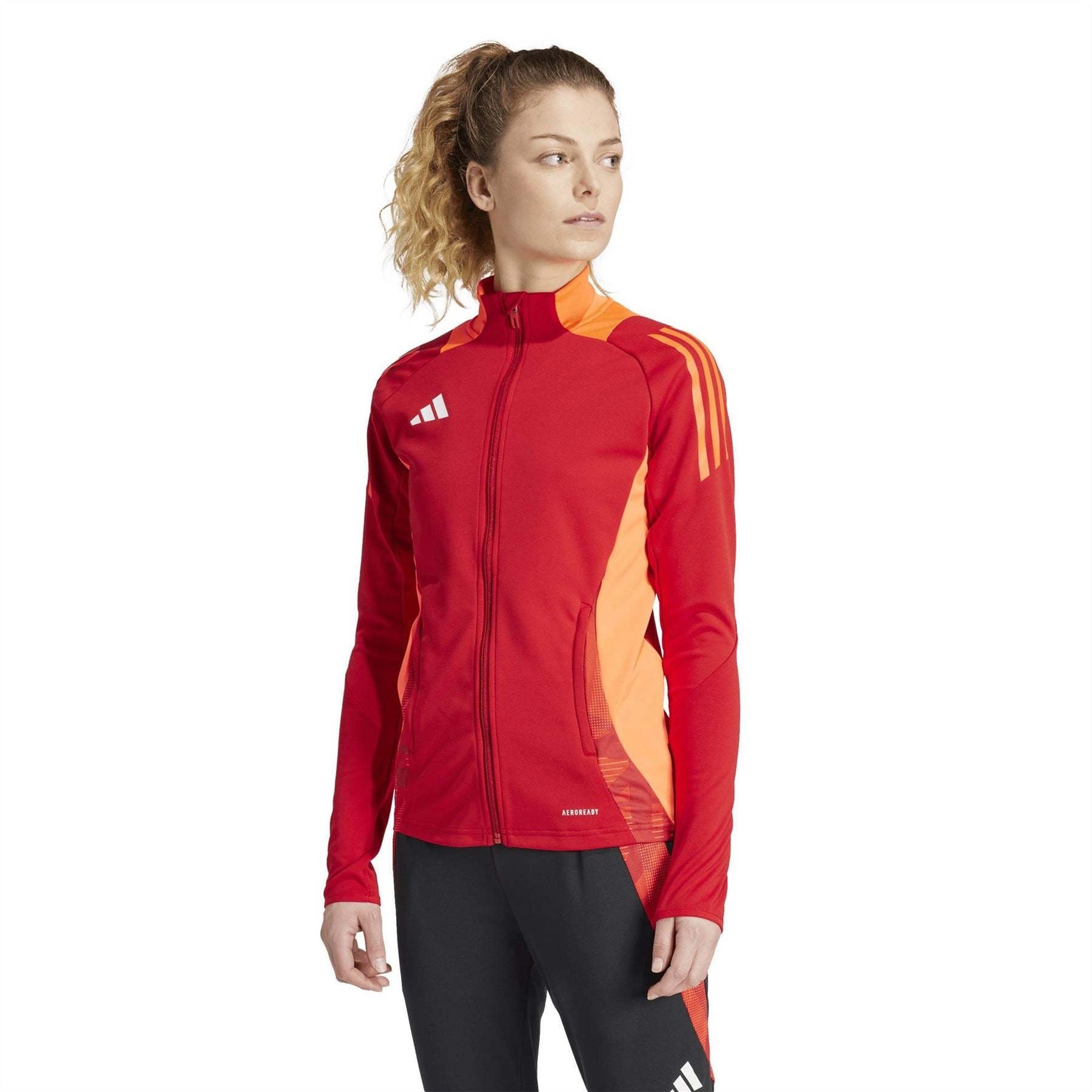 adidas Funnel Neck Raglan Sleeve Slim Fit Athletic Top