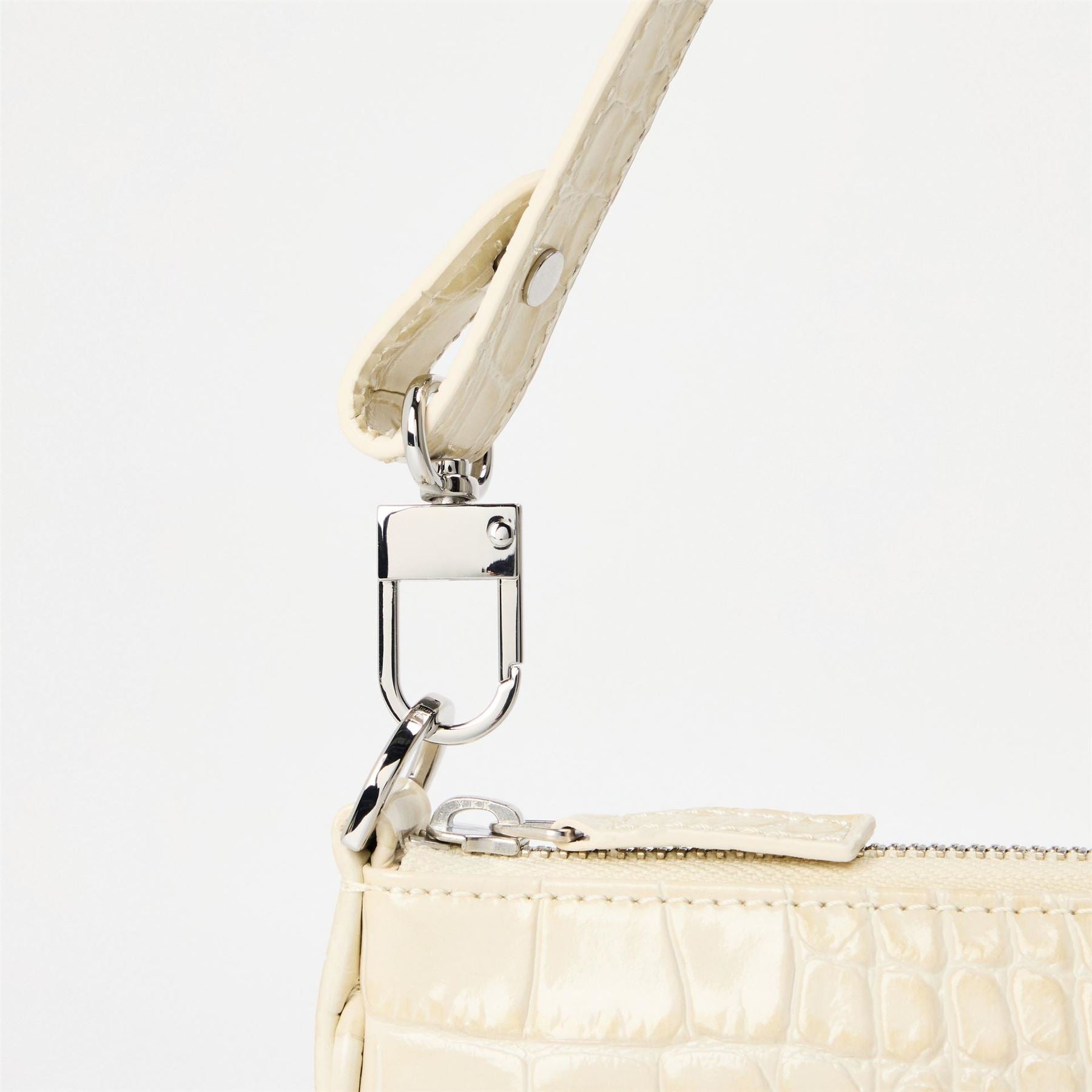 By Far Embossed Leather Shoulder Bag