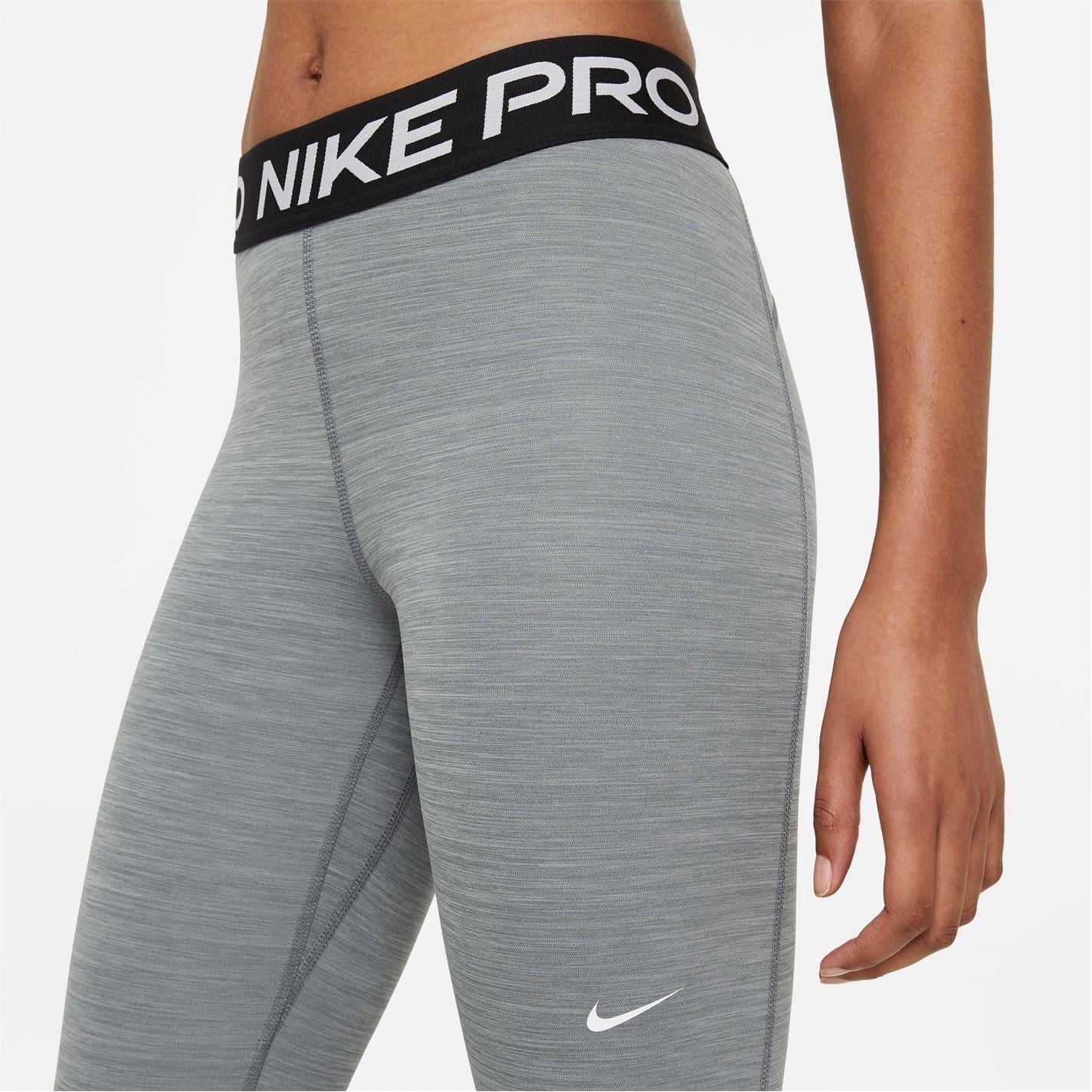 Nike Womens Pro Mid Rise Mesh Panelled Leggings