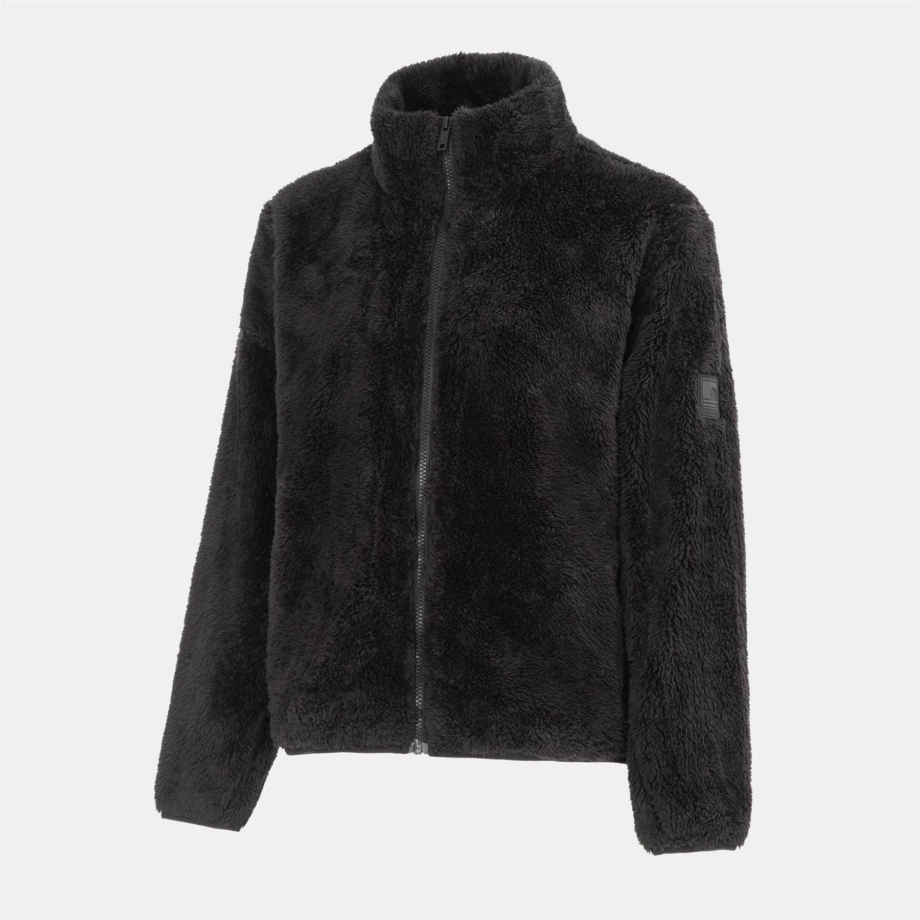 SoulCal Full Zipper Solid Patterned Fleece Jacket