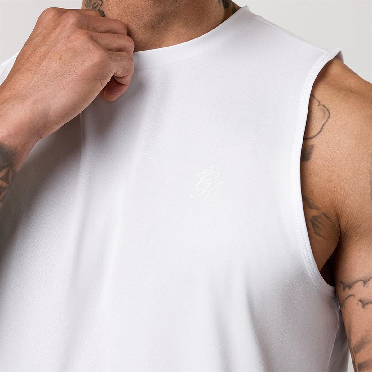 Gym King King Victory Performance Vest   White