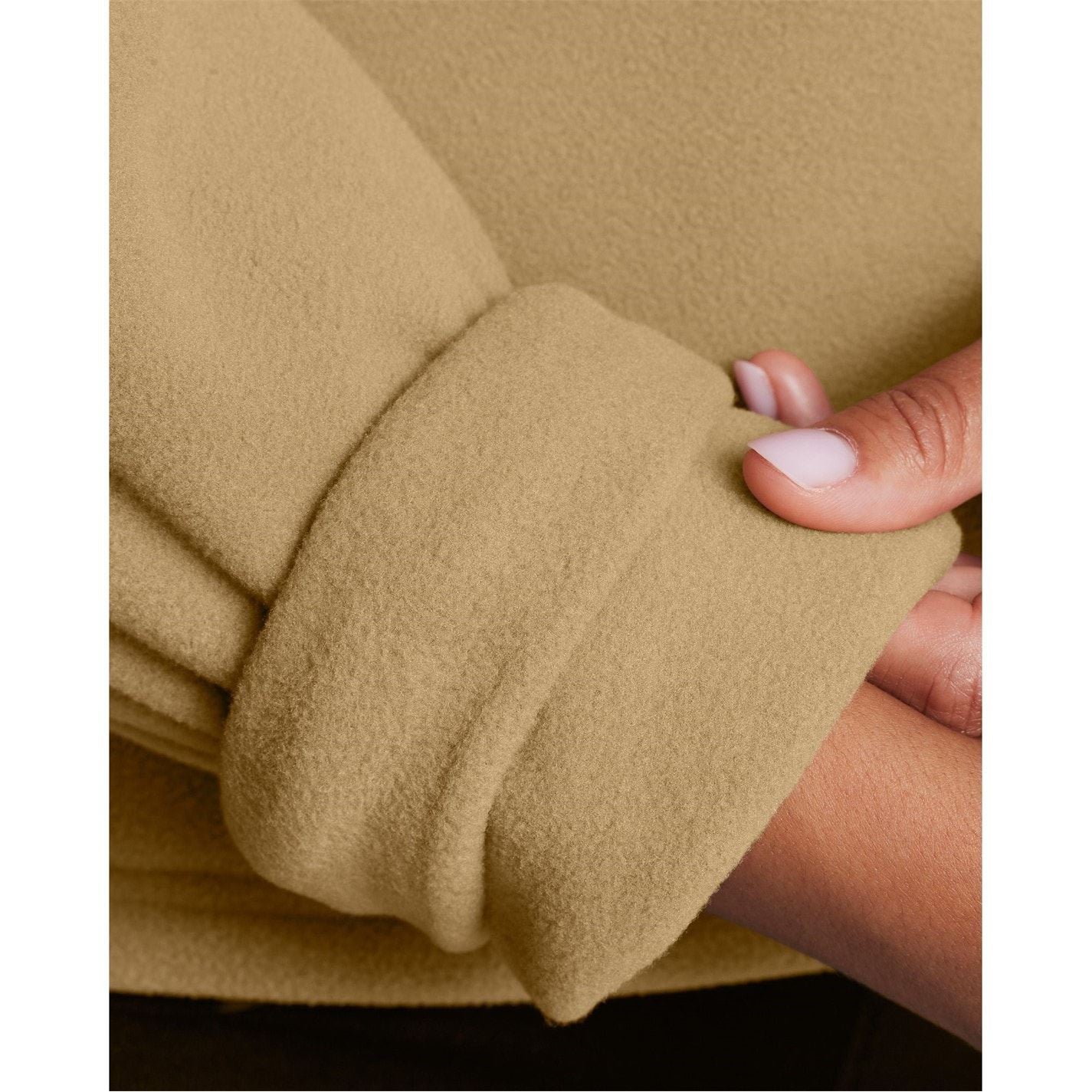 Under Armour Solid Patterned Hooded Neck Ribbed Cuff Fleece Jacket