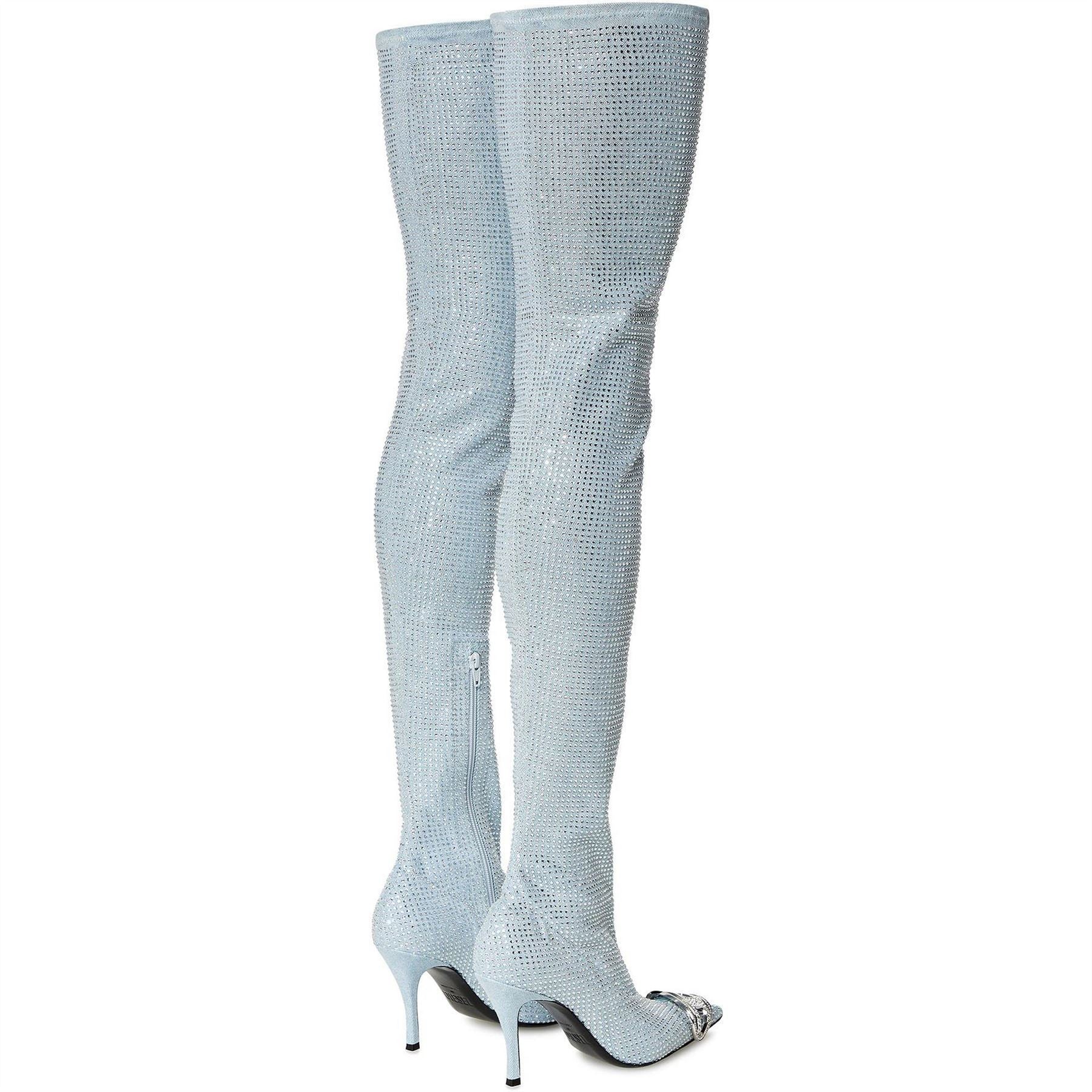 Diesel Vnus Textured Over The Knee Stiletto Boots