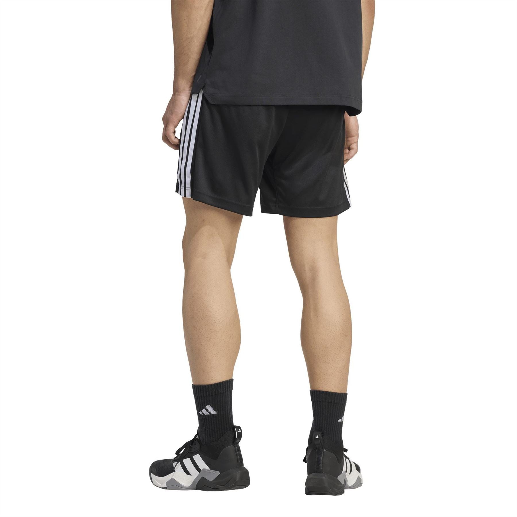 adidas Mens 3 Stripe Essentials Pique Training Shorts