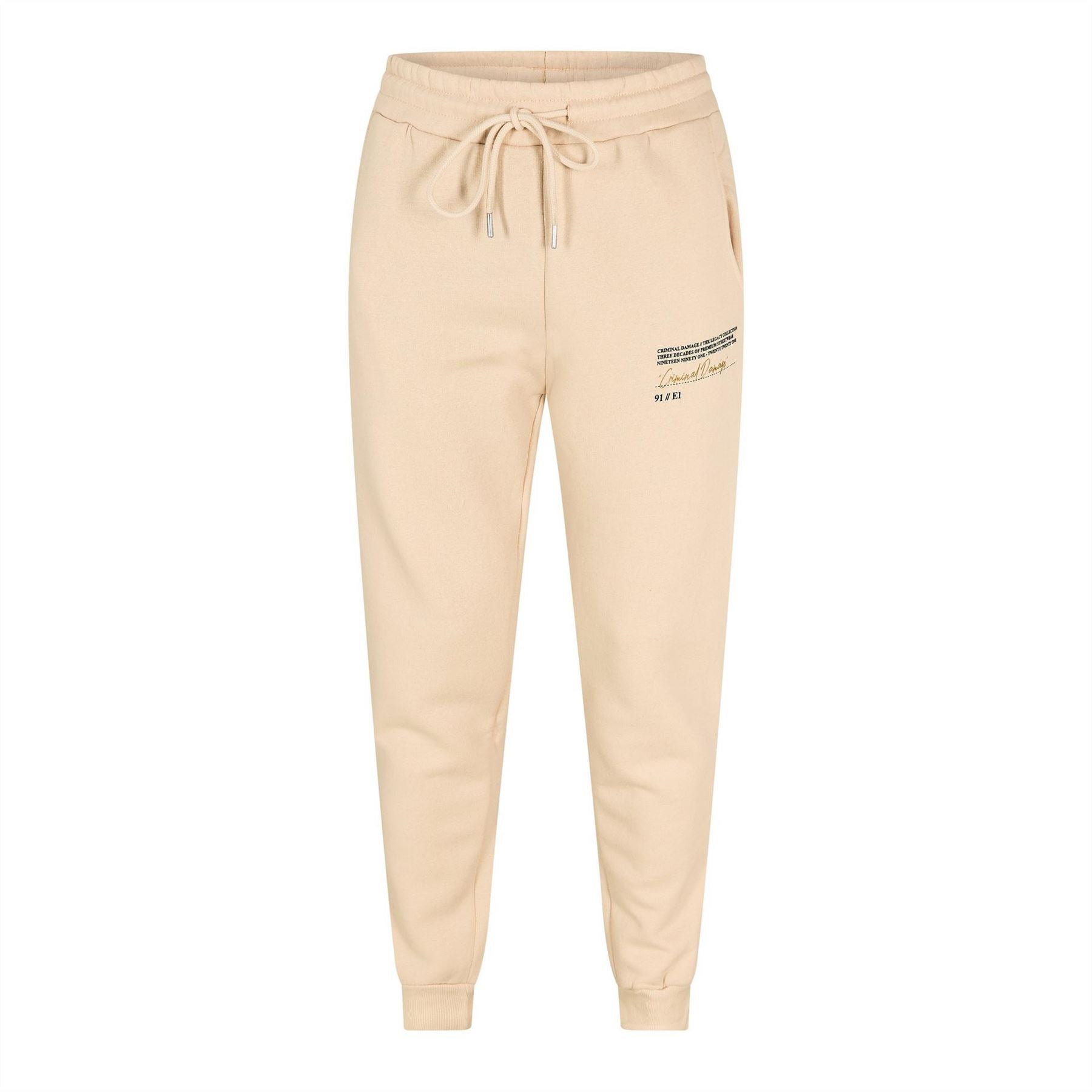 Criminal Damage Legacy Jogger Closed Hem Fleece Joggers