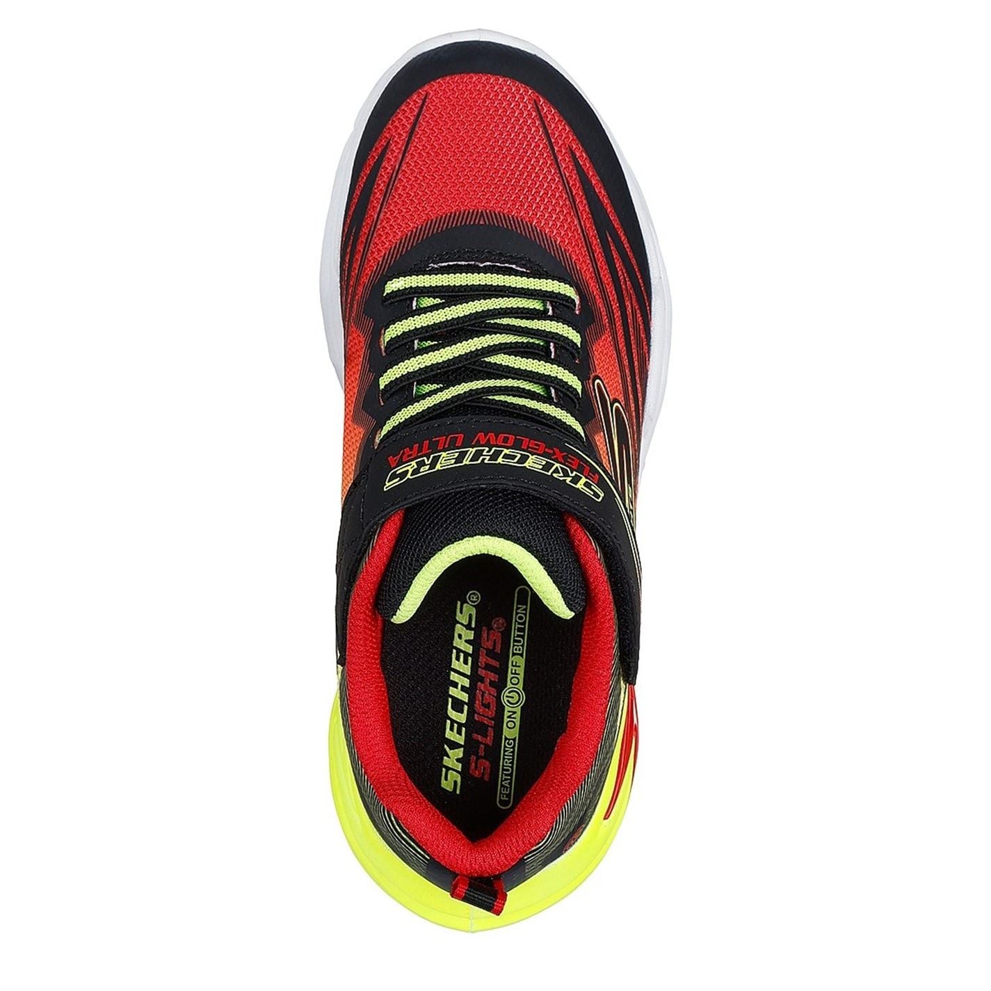 Skechers Lighted Gore  And  Strap Sneaker W Mids Light Up Trainers Boys