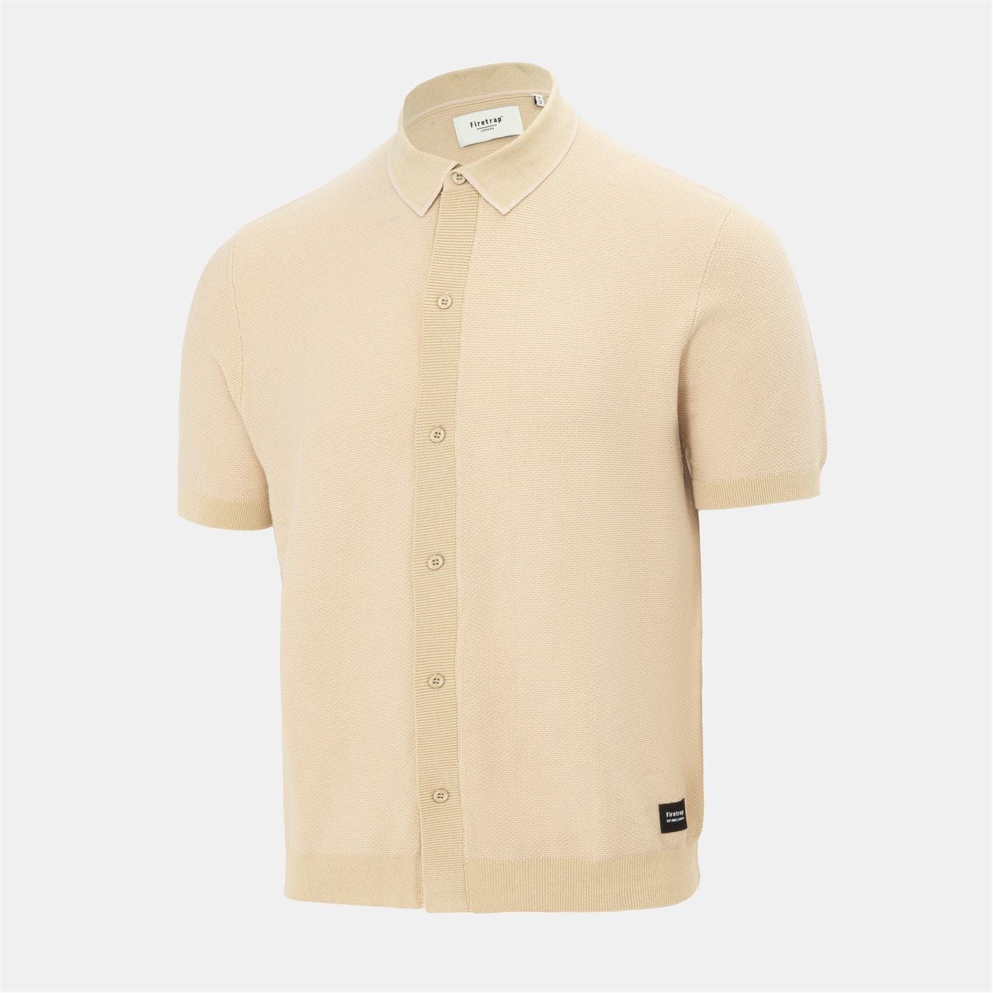 Firetrap Short Sleeve Knit Polo Shirts Cardigan