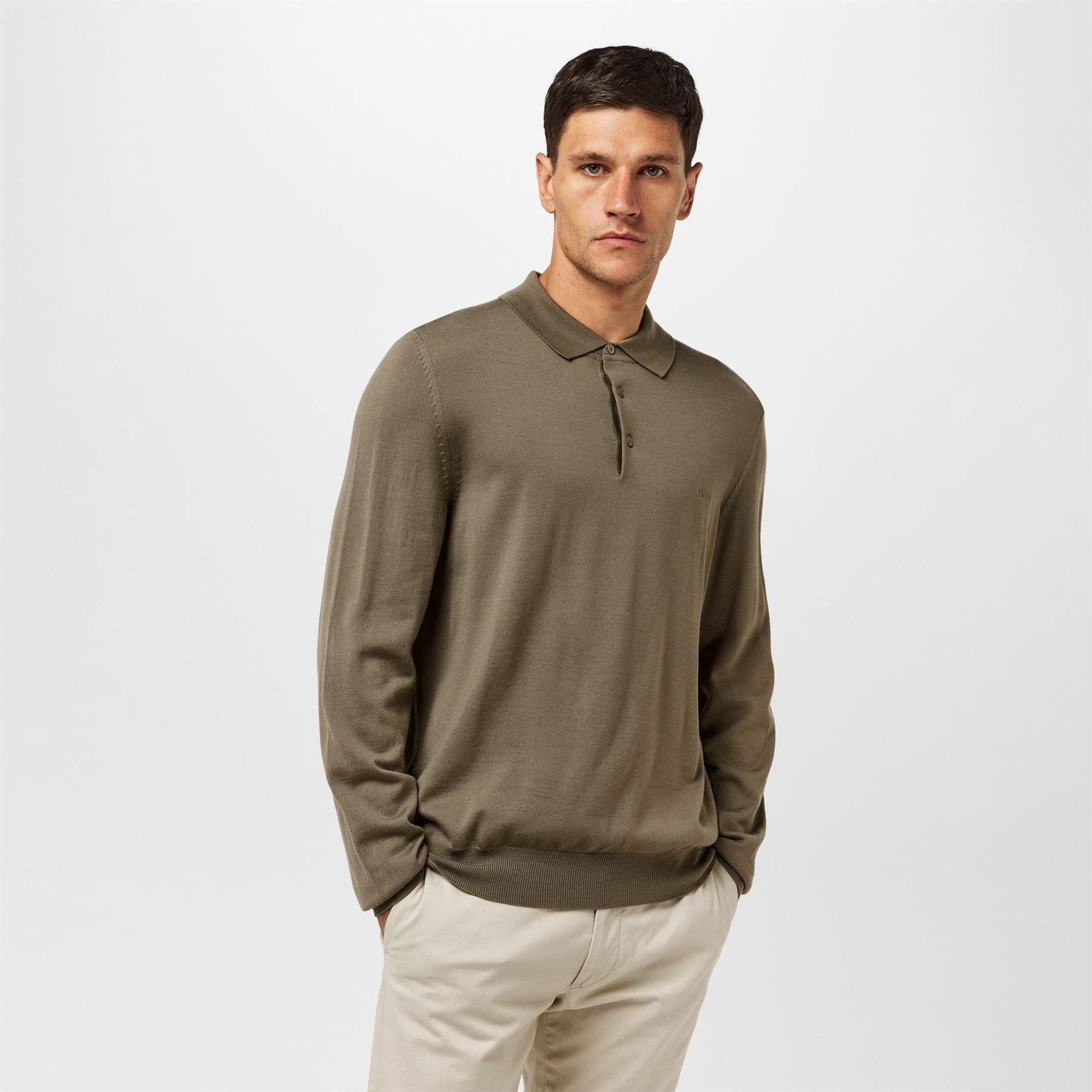 Boss Bono Black Knitted Crew Neck Jumpers