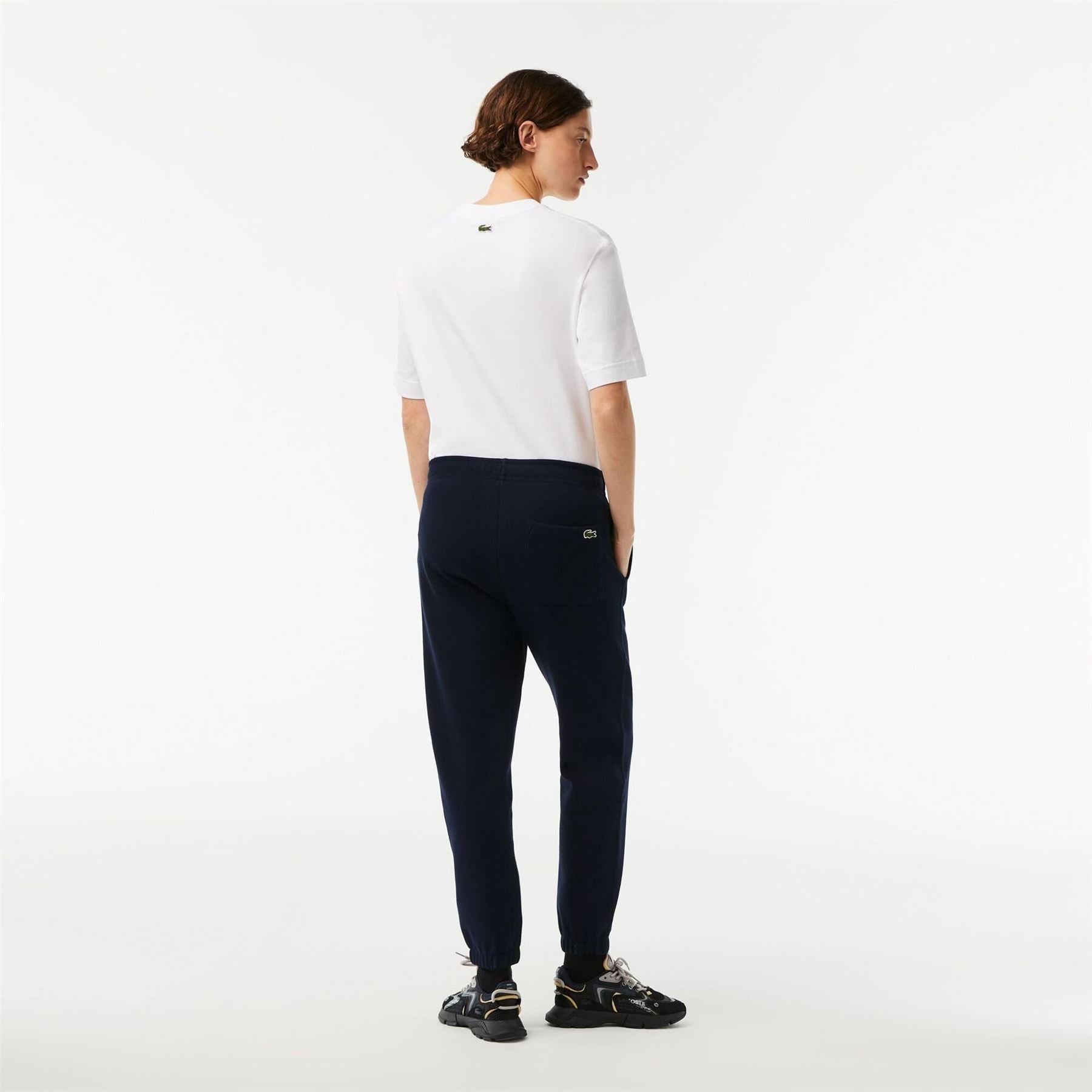 Lacoste Solid Patterned Elasticated Cuff Slim Joggers