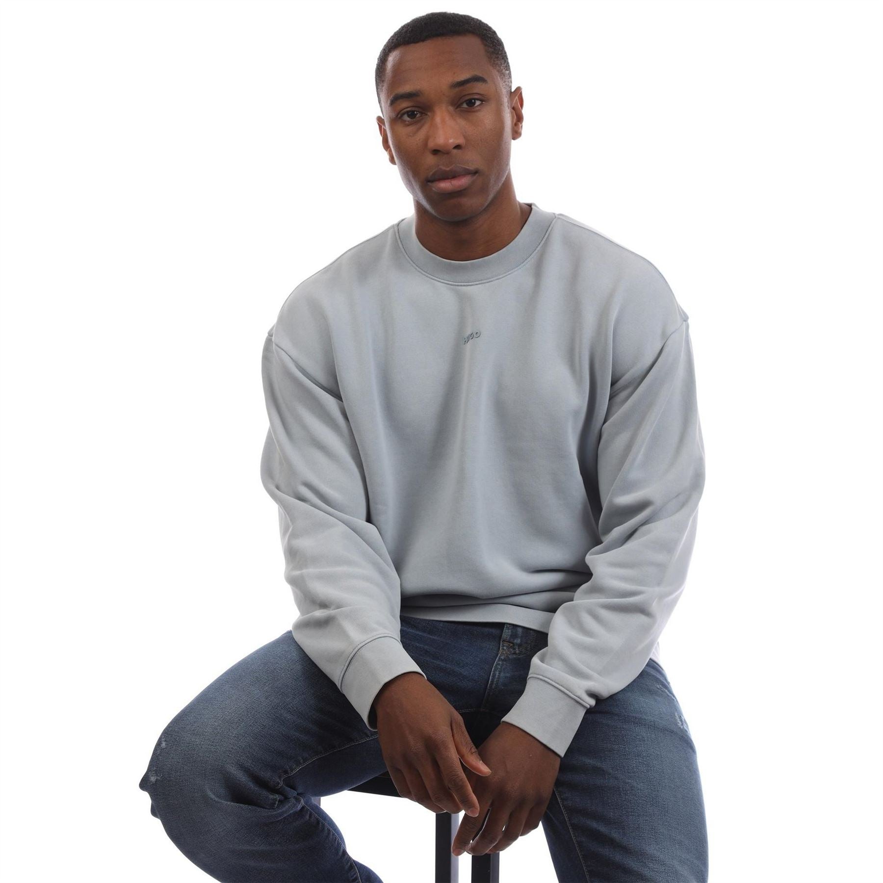 Hugo Crew Neck Drop Shoulder Long Sleeve Sweatshirt