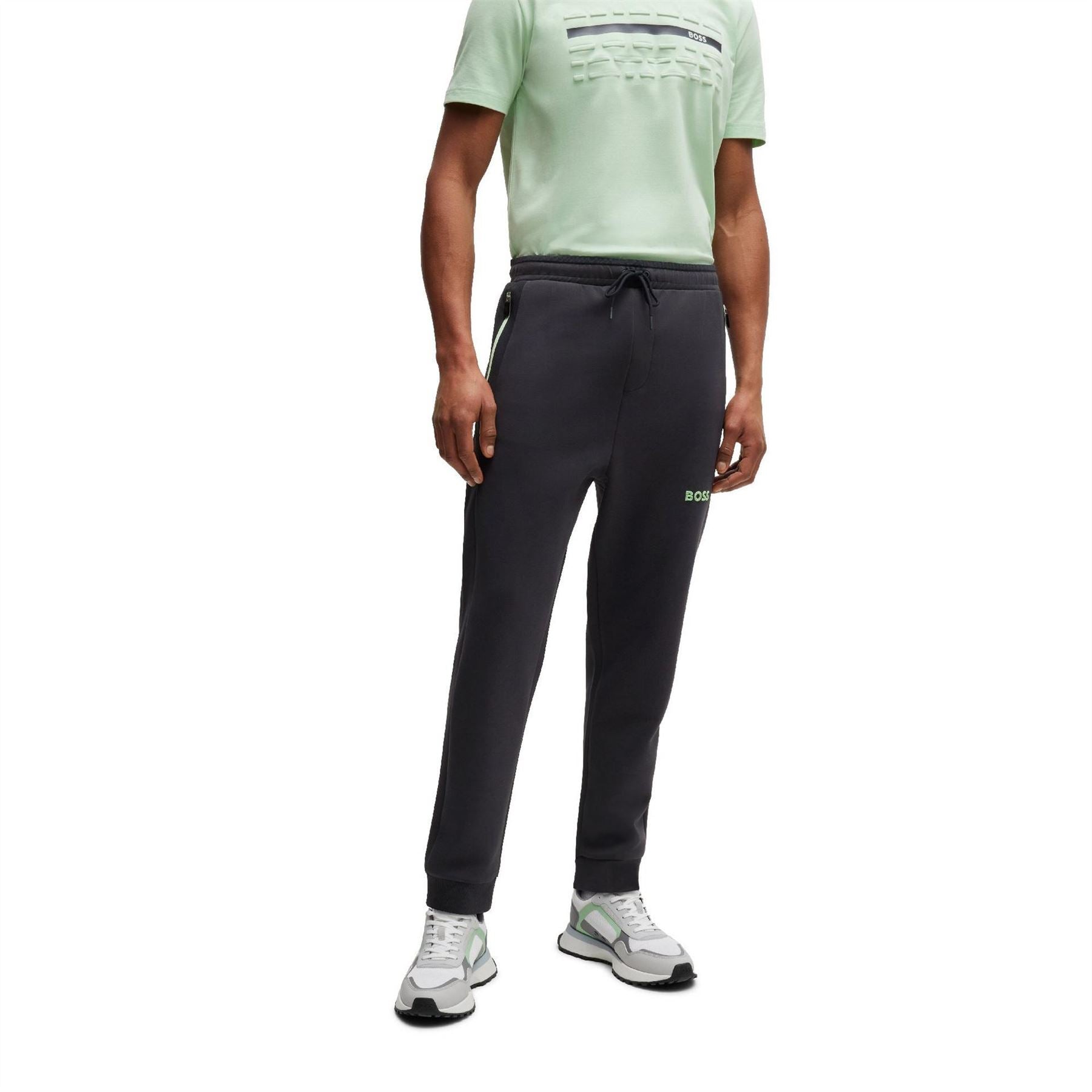 Boss Hadiko Solid Patterned Slim Joggers