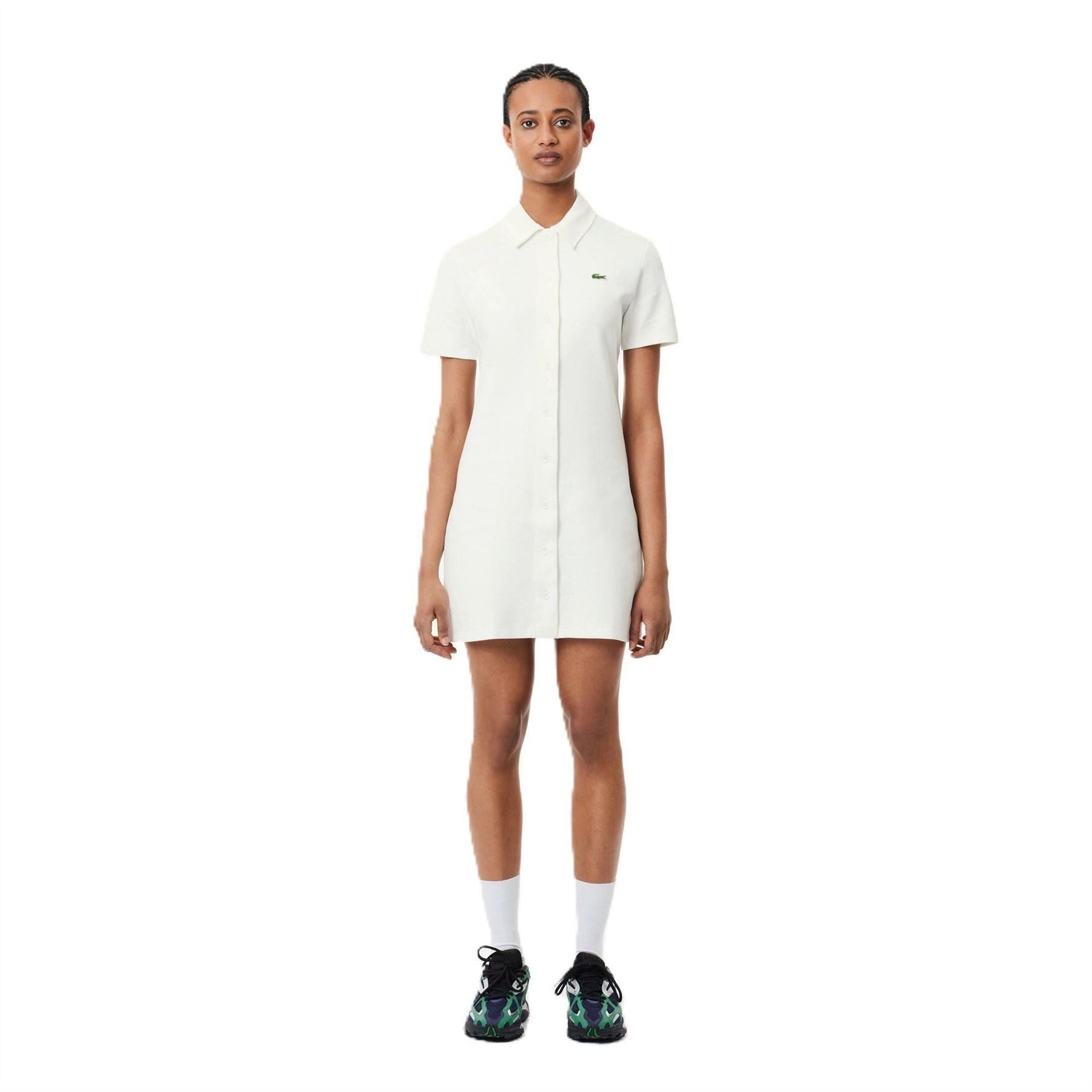 Lacoste Ef6922 Collared Neck Mini T-Shirt Dress