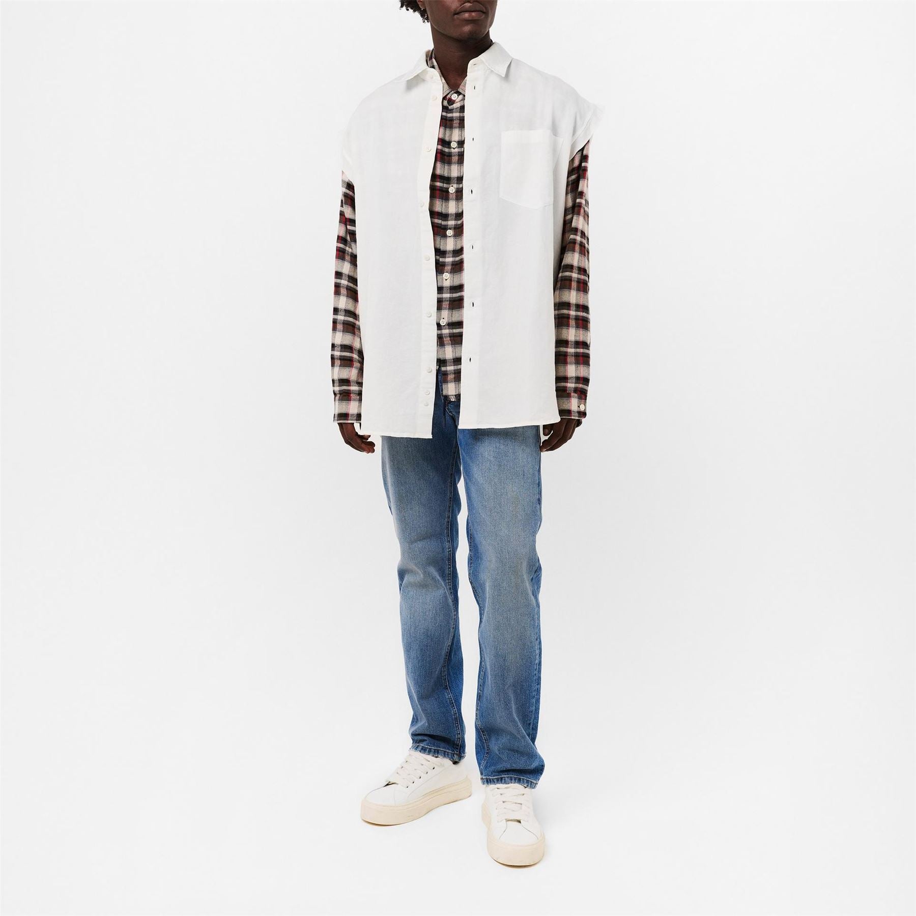 Diesel Relaxed Fit Sleeveless Collared Shirt