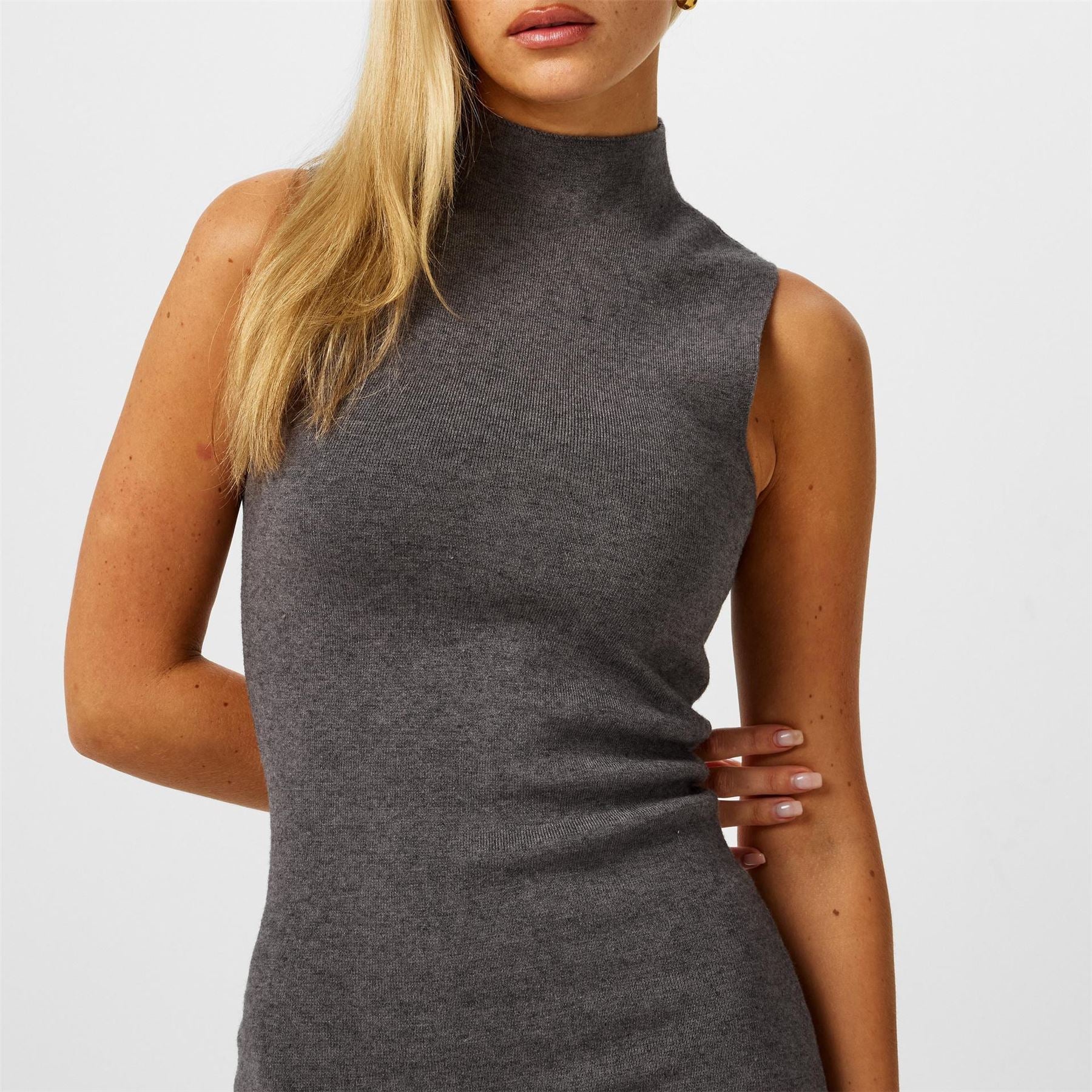 Jack Wills High Neck Mini Knitted Jumper Dress