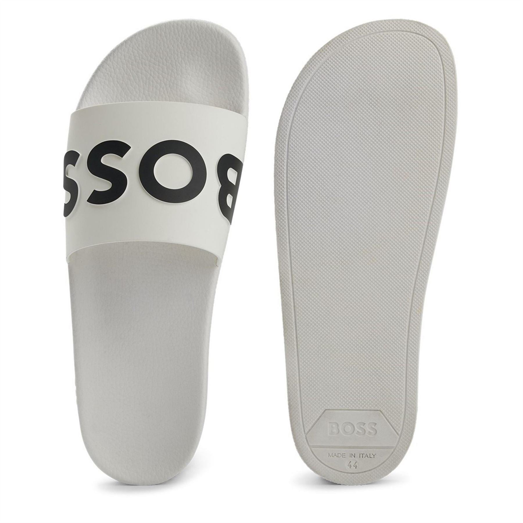 Boss Bay Logo Sliders, Branding Strap Sandals