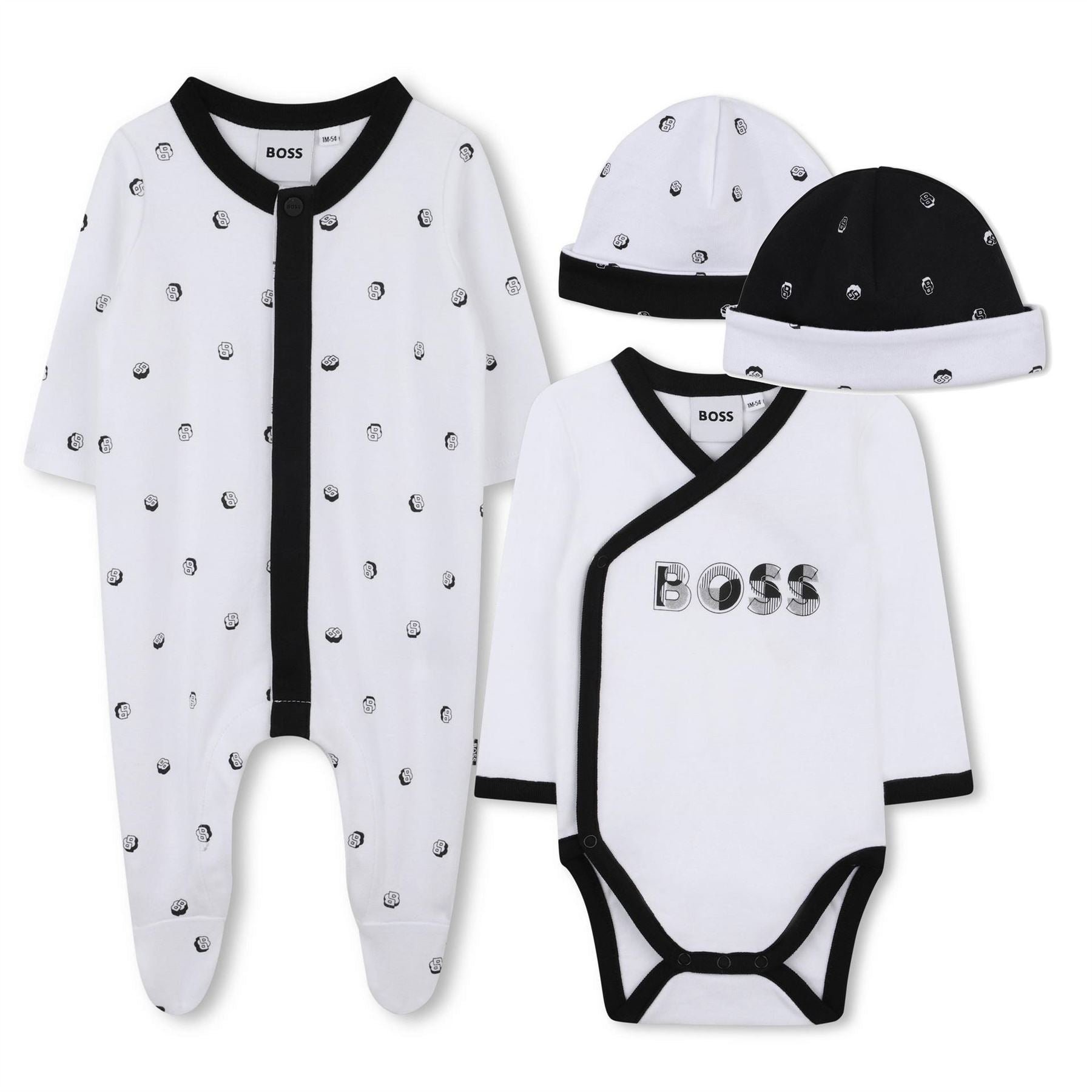 Boss Baby Crew Neck Long Sleeve All Over Logo Jumpsuit