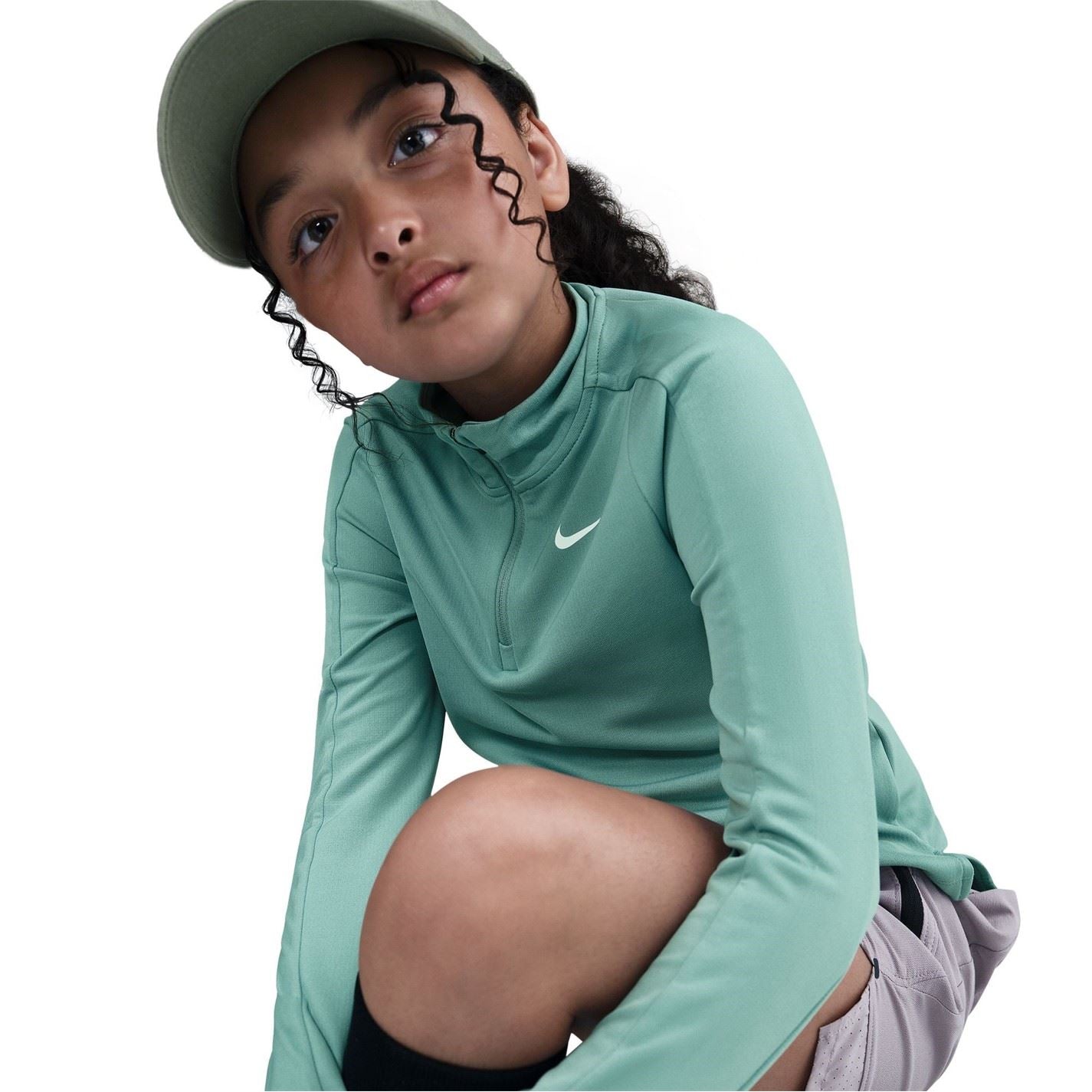 Nike Older Girls Dri Fit Long Sleeve Half Zip