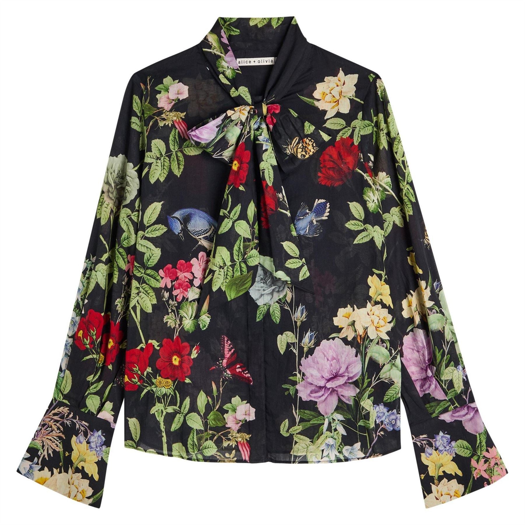 Alice And Olivia Lloyd Floral Btn Dwn Blouse