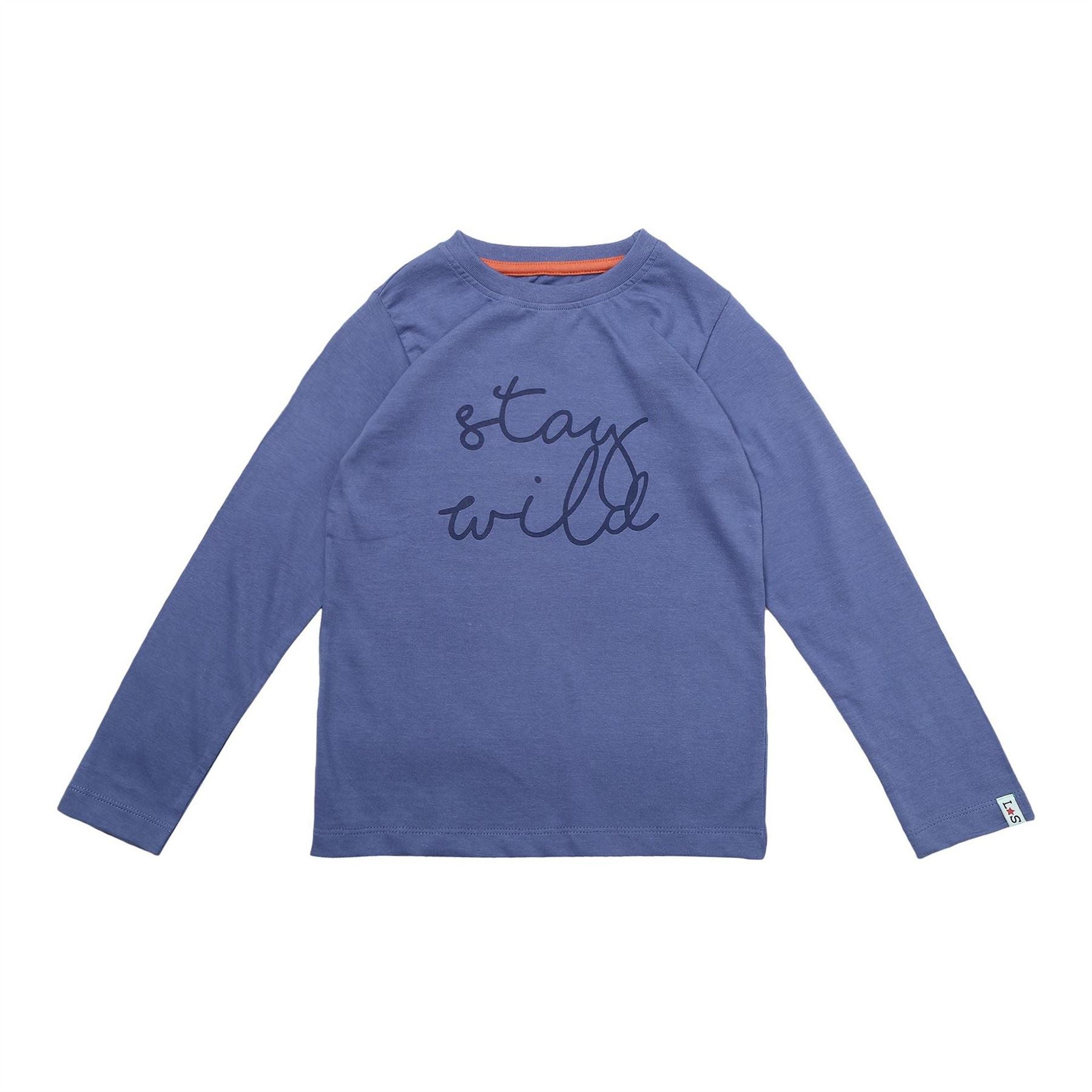 Lilly and Sid Stay Wild Lettering Raglan Sleeve T-Shirt