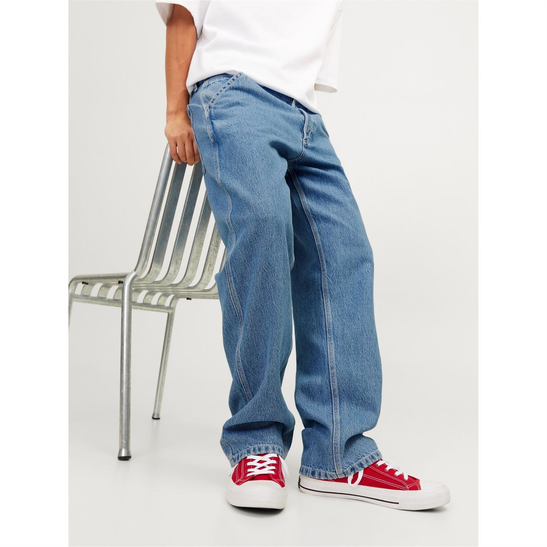 Jack and Jones Eddie Worker Wide Leg Relaxed Fit Jeans