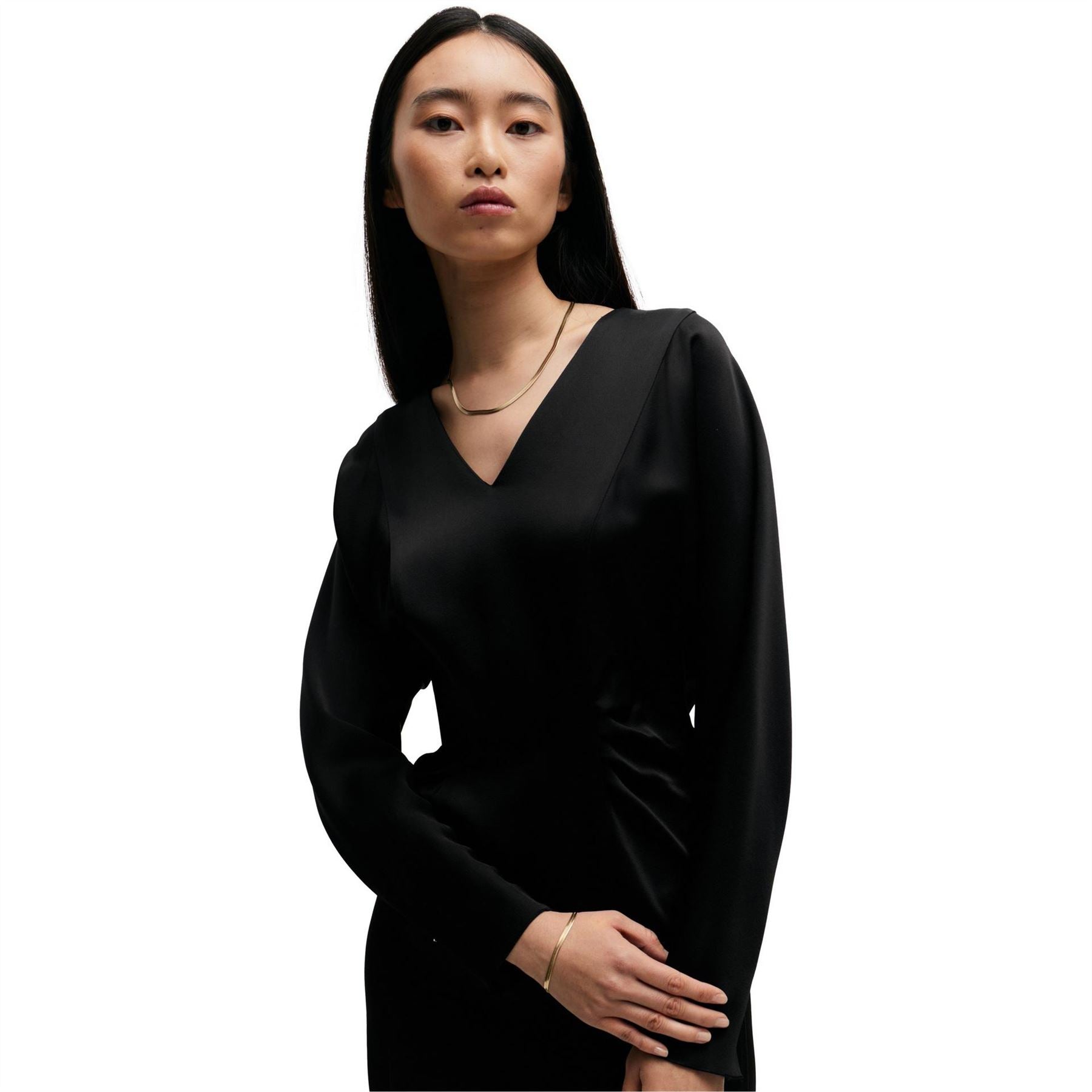 Boss V-Neck Midi A-Line Dress